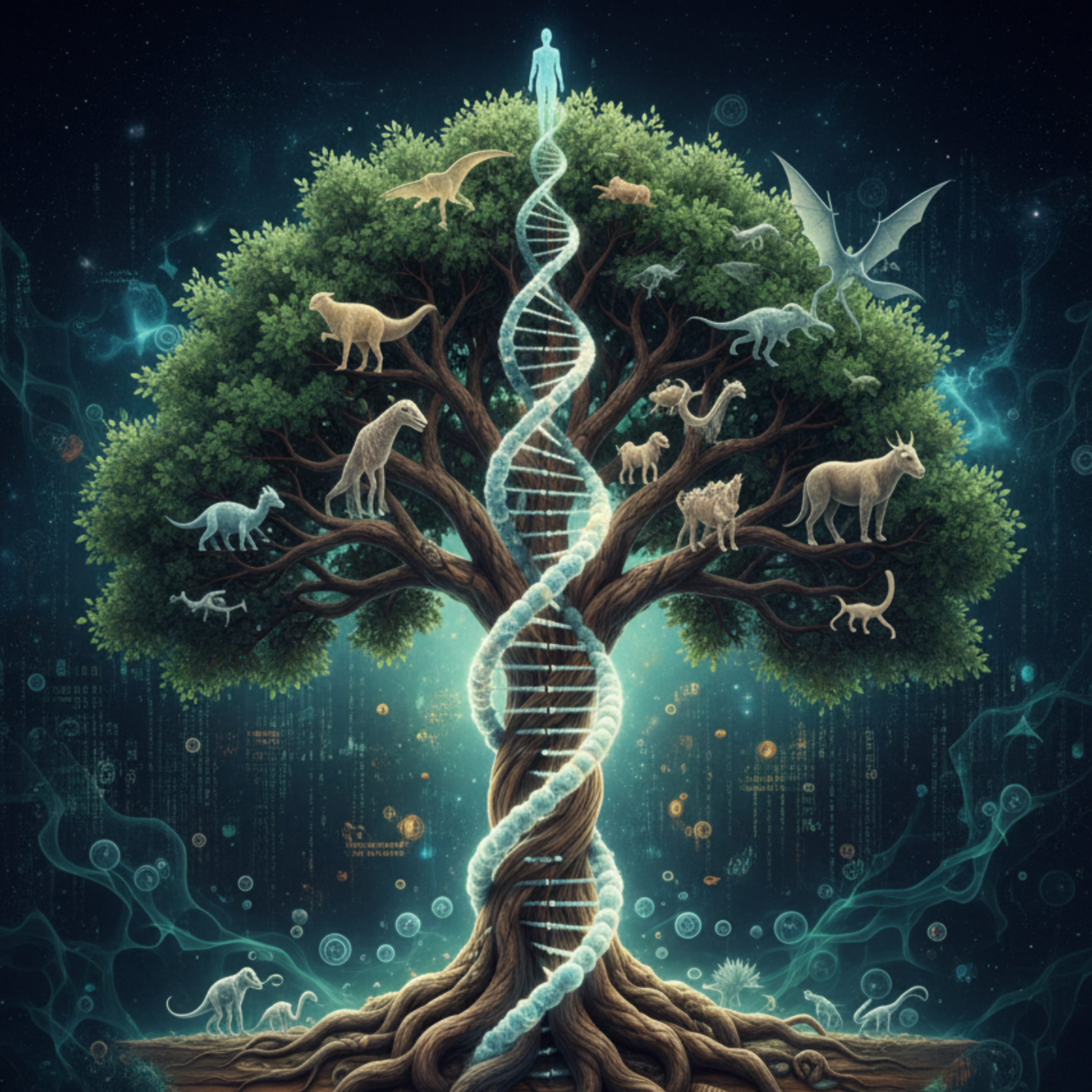 کاور ژنتیک و تکامل: چگونه DNA داستان حیات را روایت می‌کند؟