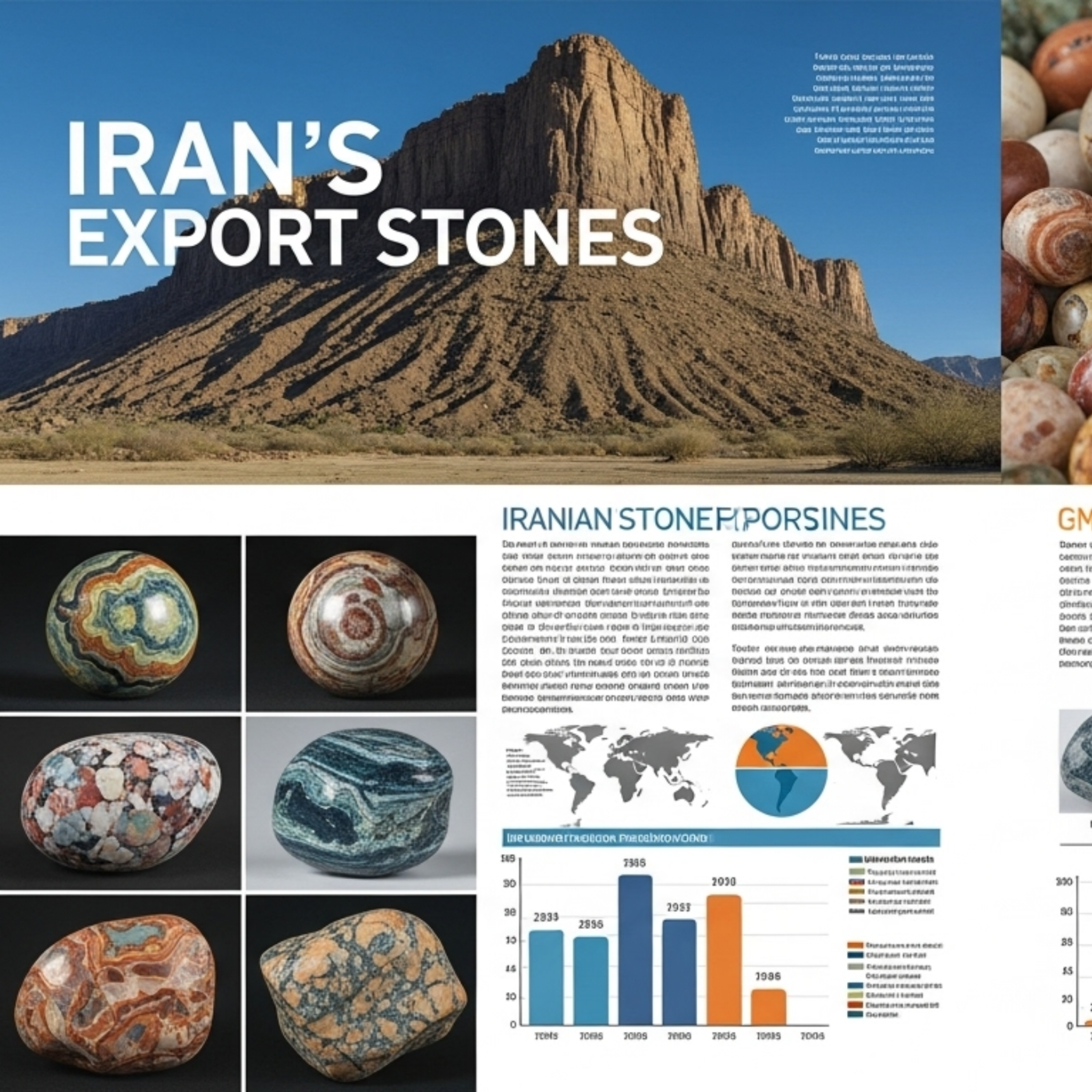 کاور راهنمای جامع سنگ های صادراتی ایران