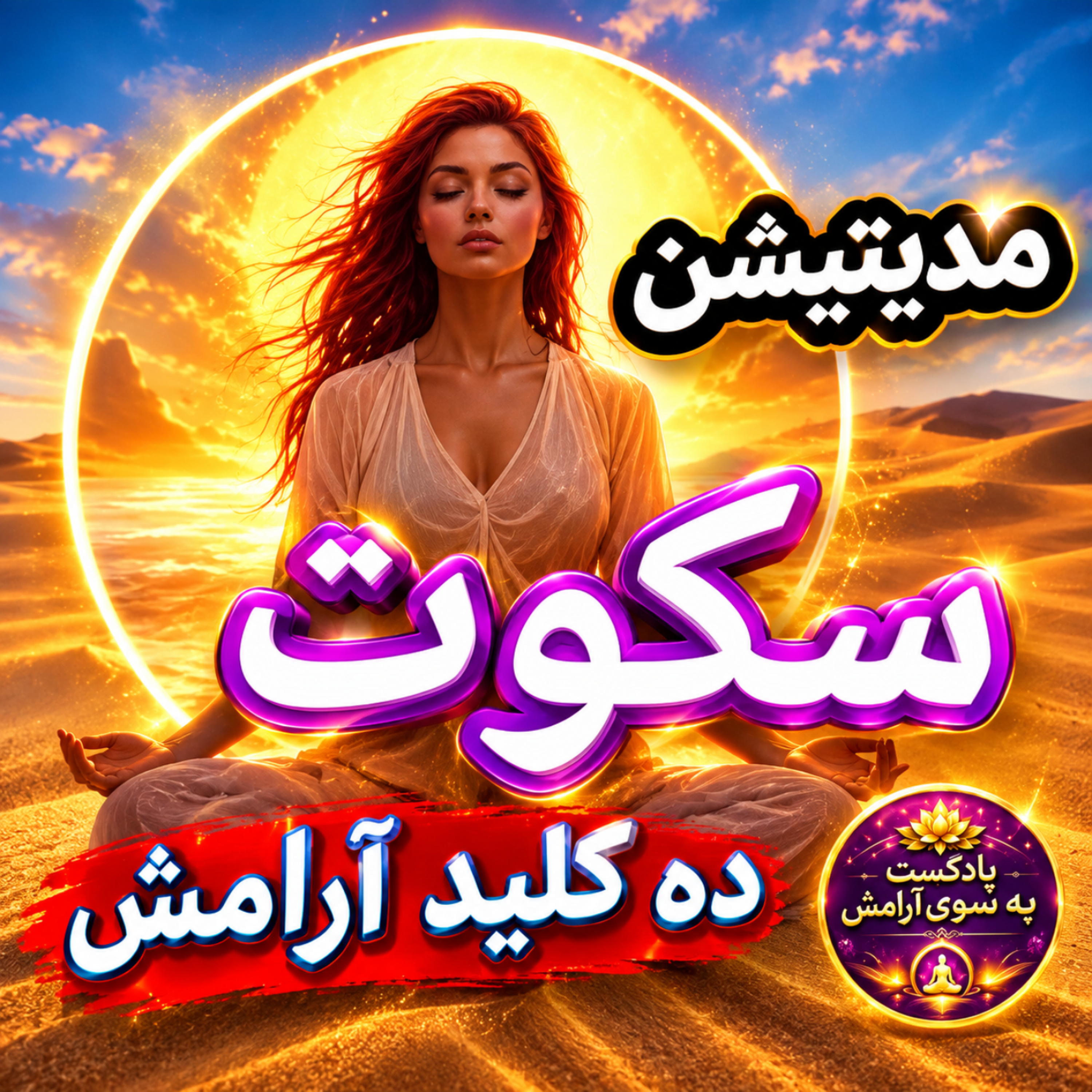 کاور مدیتیشن سکوت در دل کویر برای خاموشی ذهن و آرامش مطلق