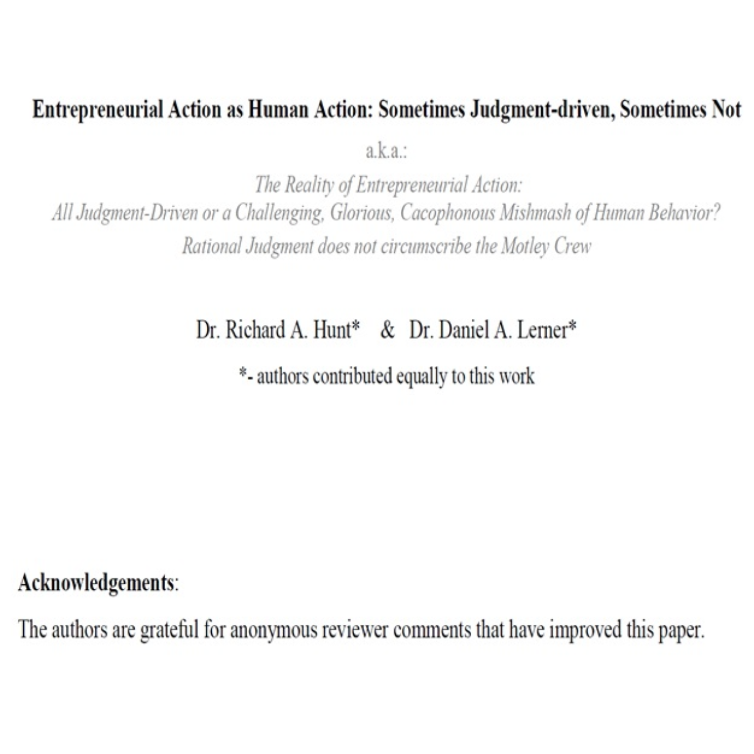 کاور 77- Entrepreneurial action as human action Sometimes judgment-driven - Persian