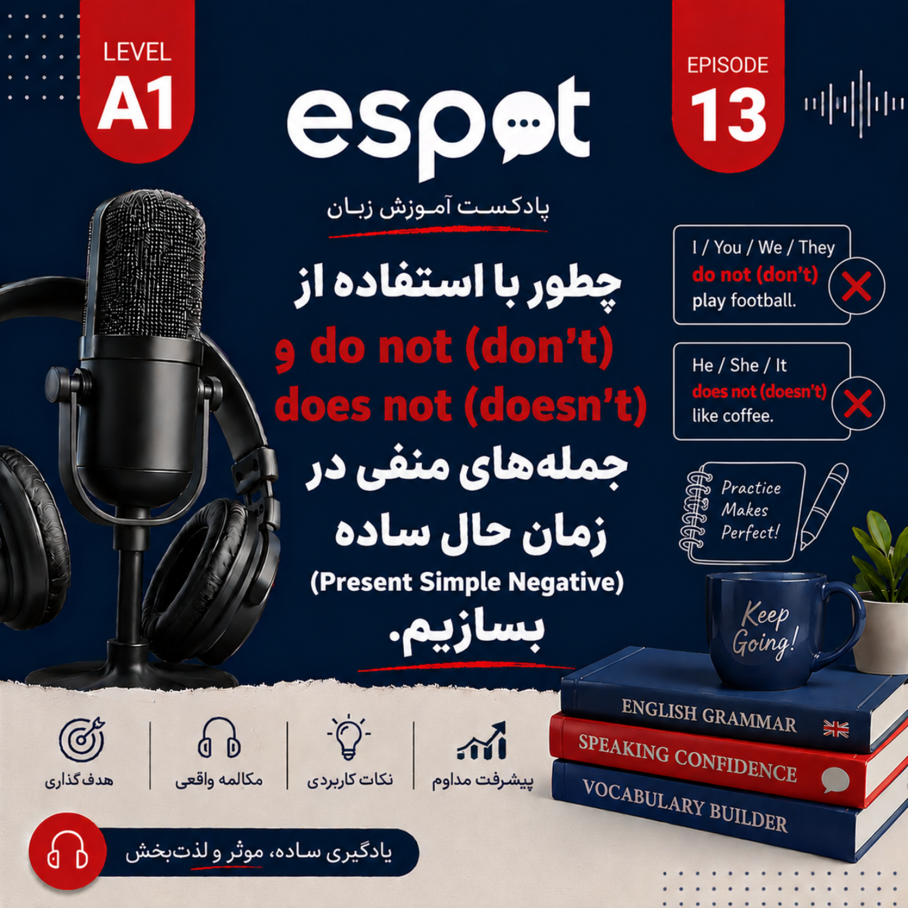 کاور درس سیزدهم --- منفی کردن جملات