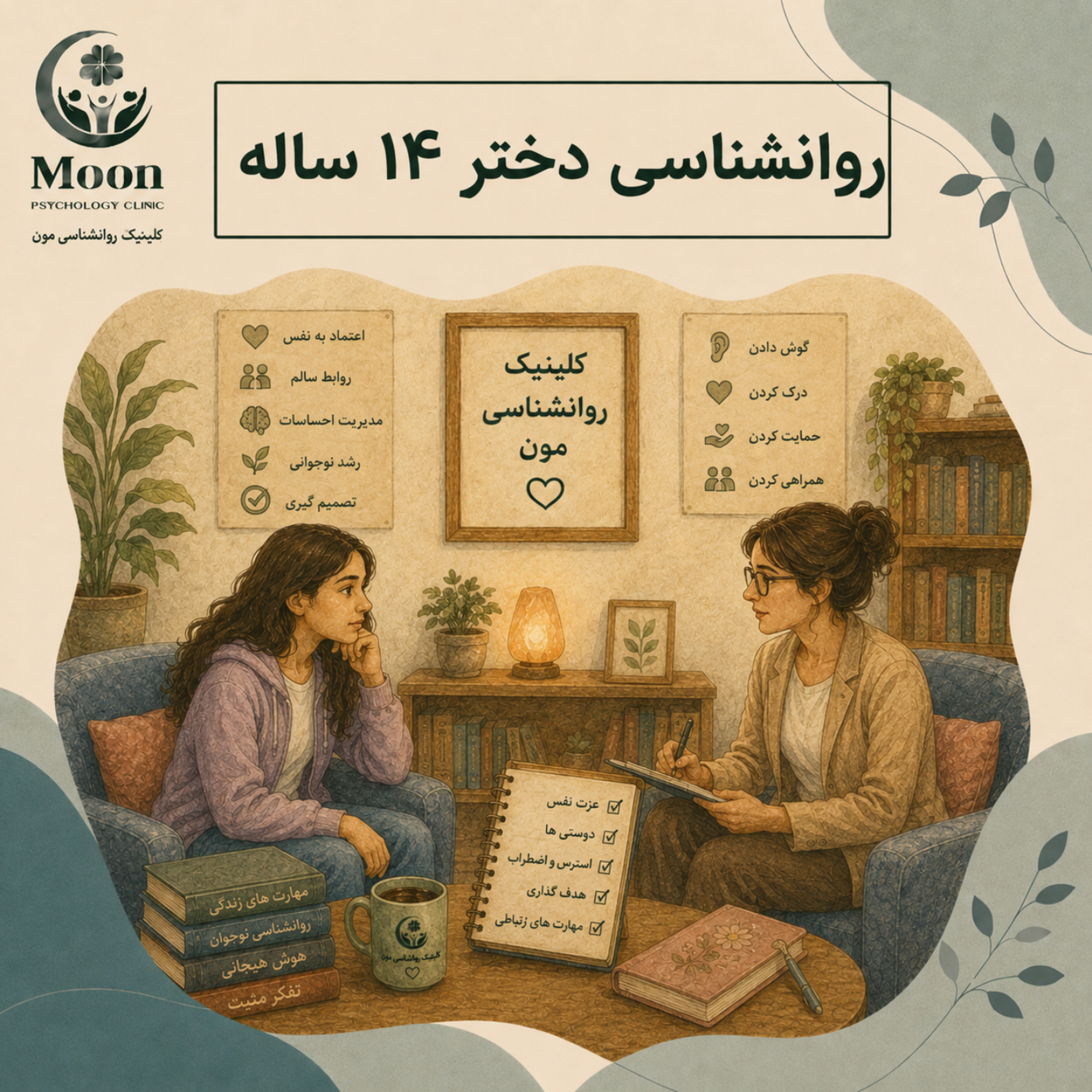 کاور روانشناسی دختر 14 ساله