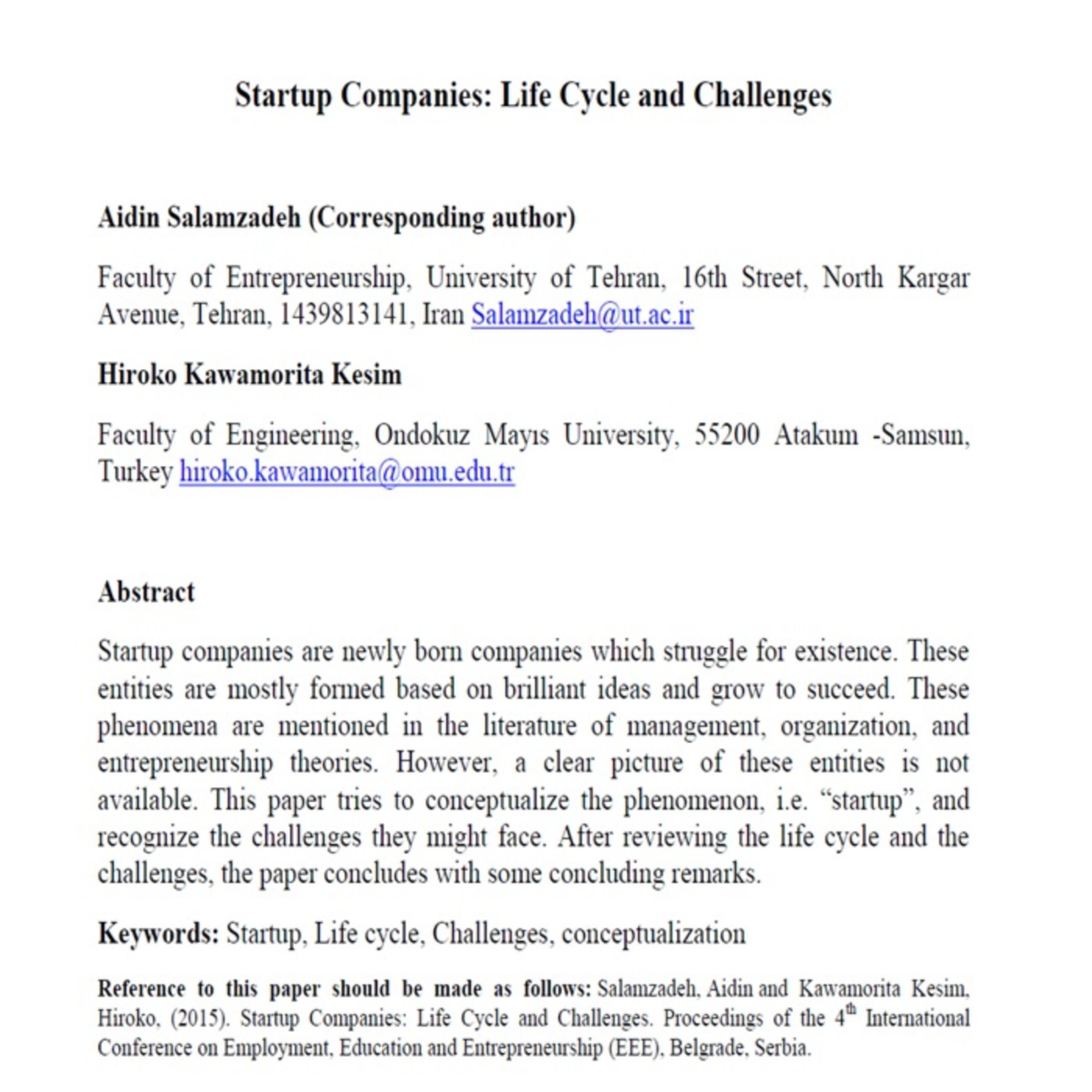 کاور 78- Startup Companies Life Cycle and Challenges - Persian