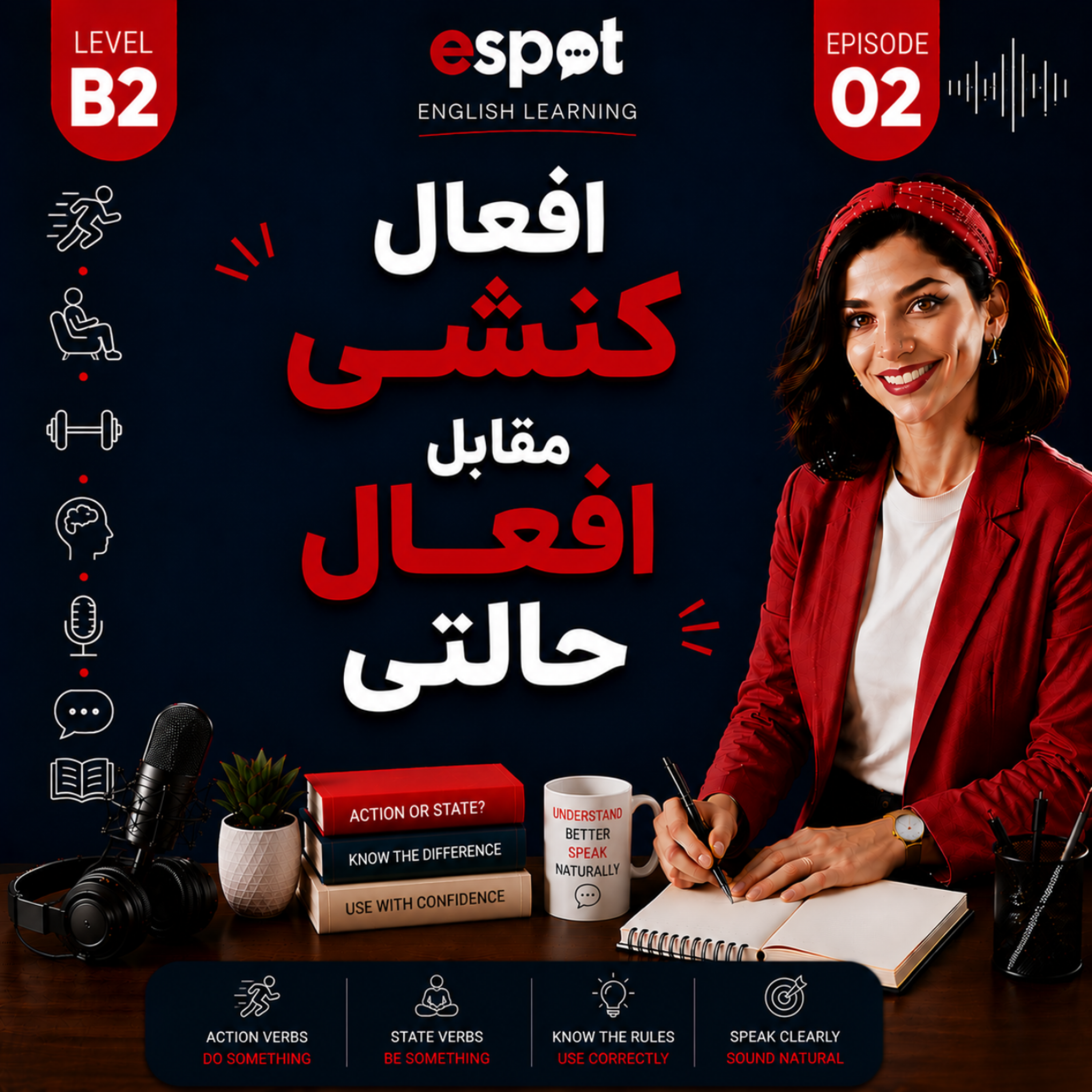 کاور درس دوم --- افعال کنشی مقابل افعال حالتی