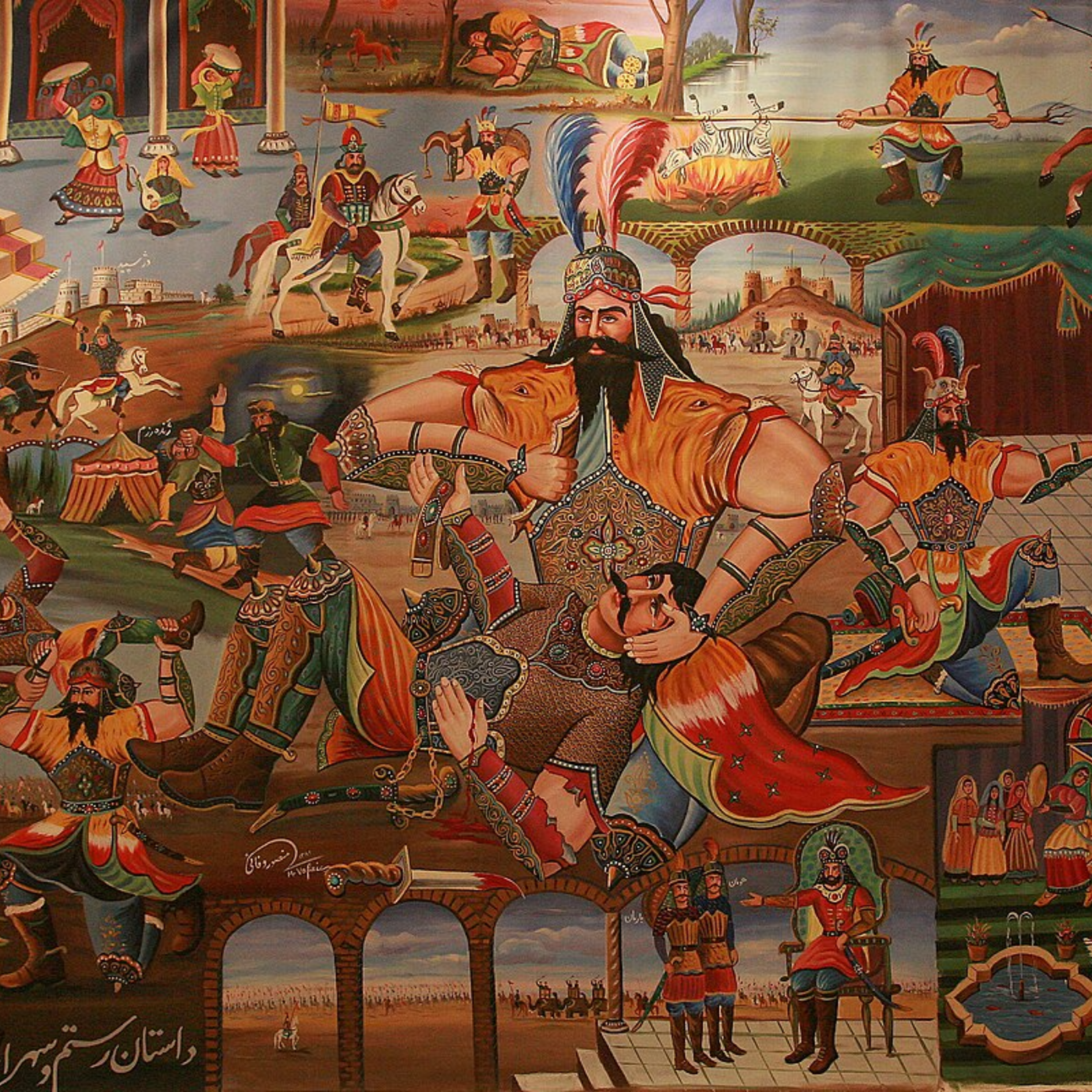 کاور نشست 64 (داستان رستم و سهراب) ( دخترشاه سمنگان به بالین رستم)