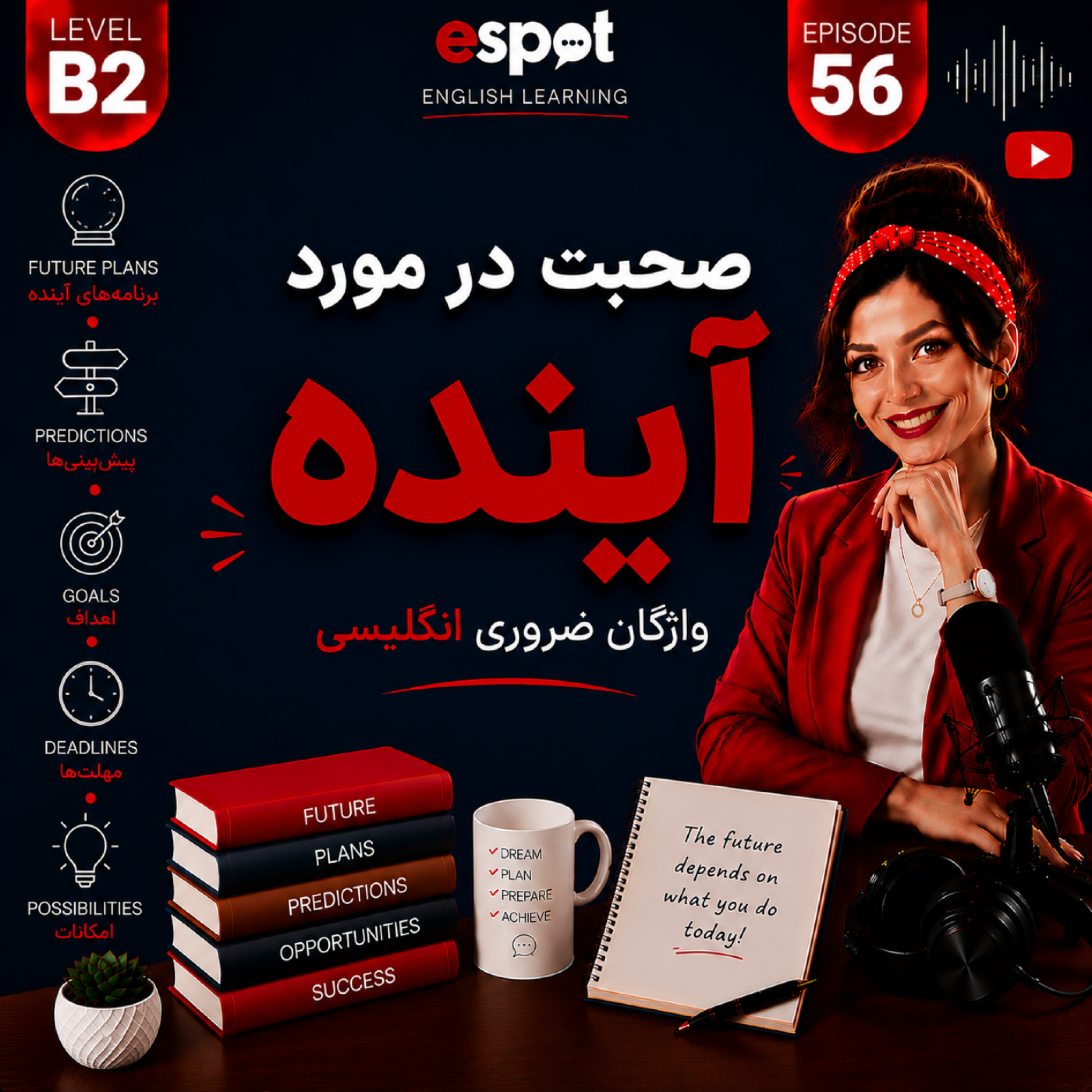 کاور درس پنجاه و ششم --- صحبت در مورد آینده - واژگان ضروری انگلیسی