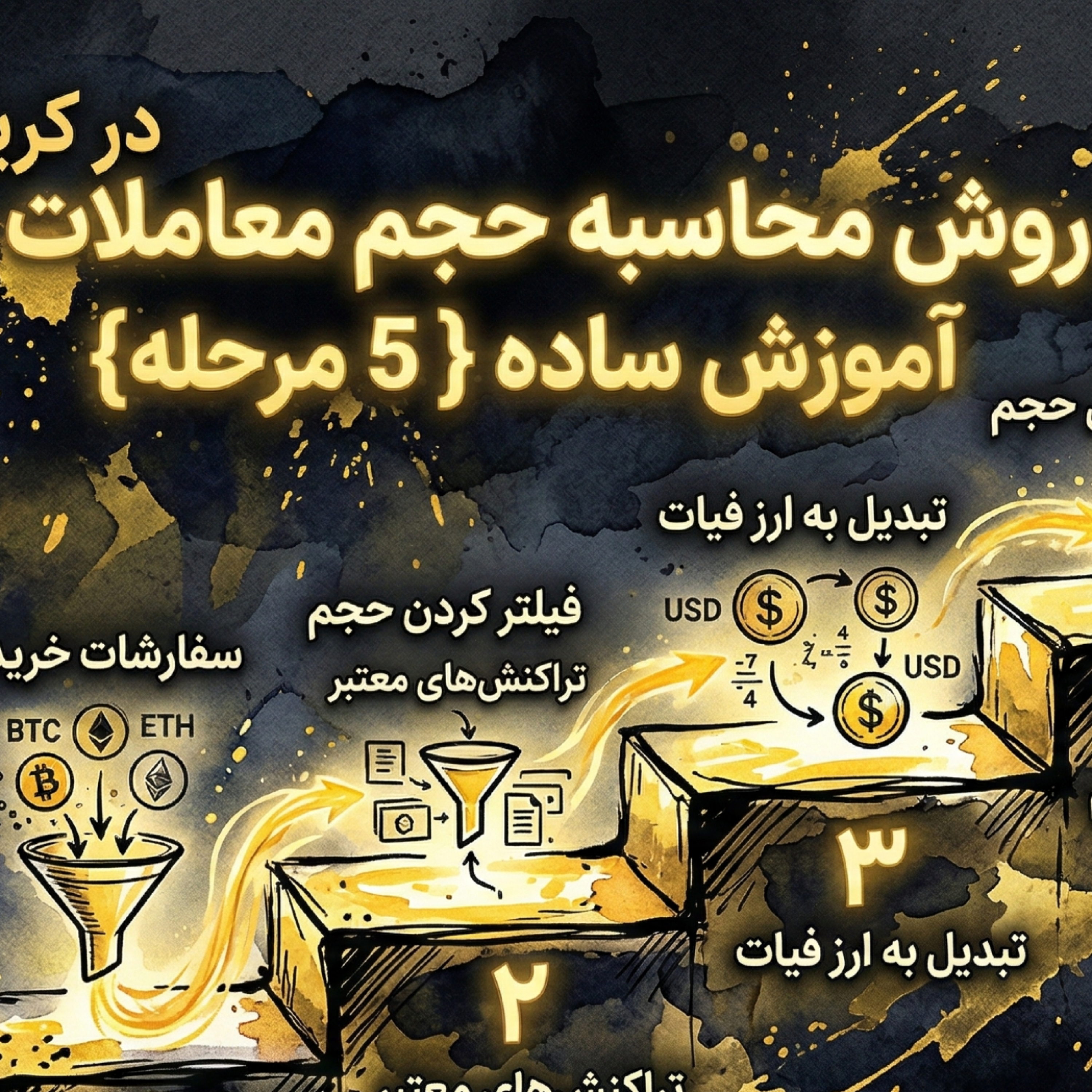 کاور روش محاسبه حجم معاملات در کریپتو: آموزش ساده { 5 مرحله}