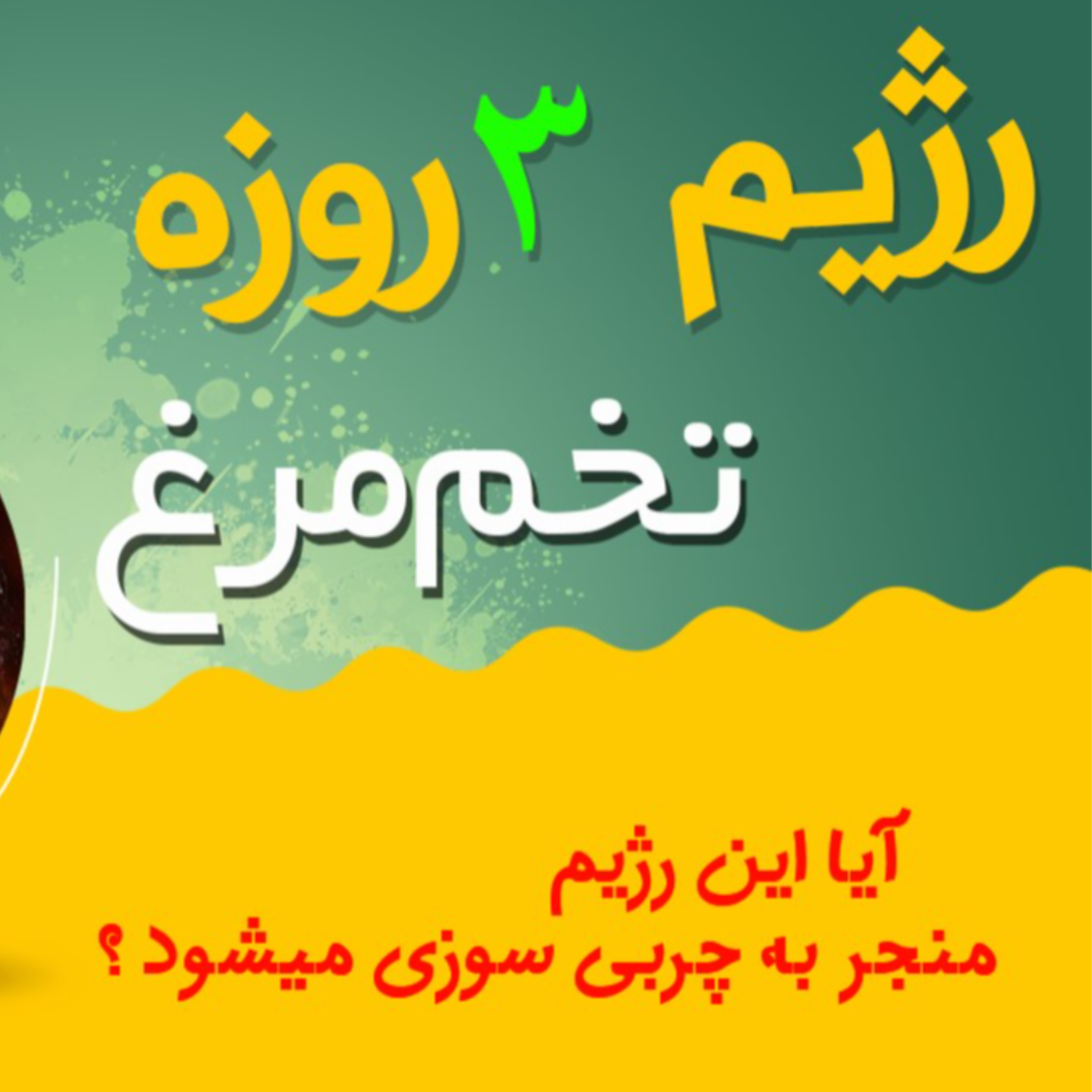 کاور رژیم سه روزه تخم مرغ