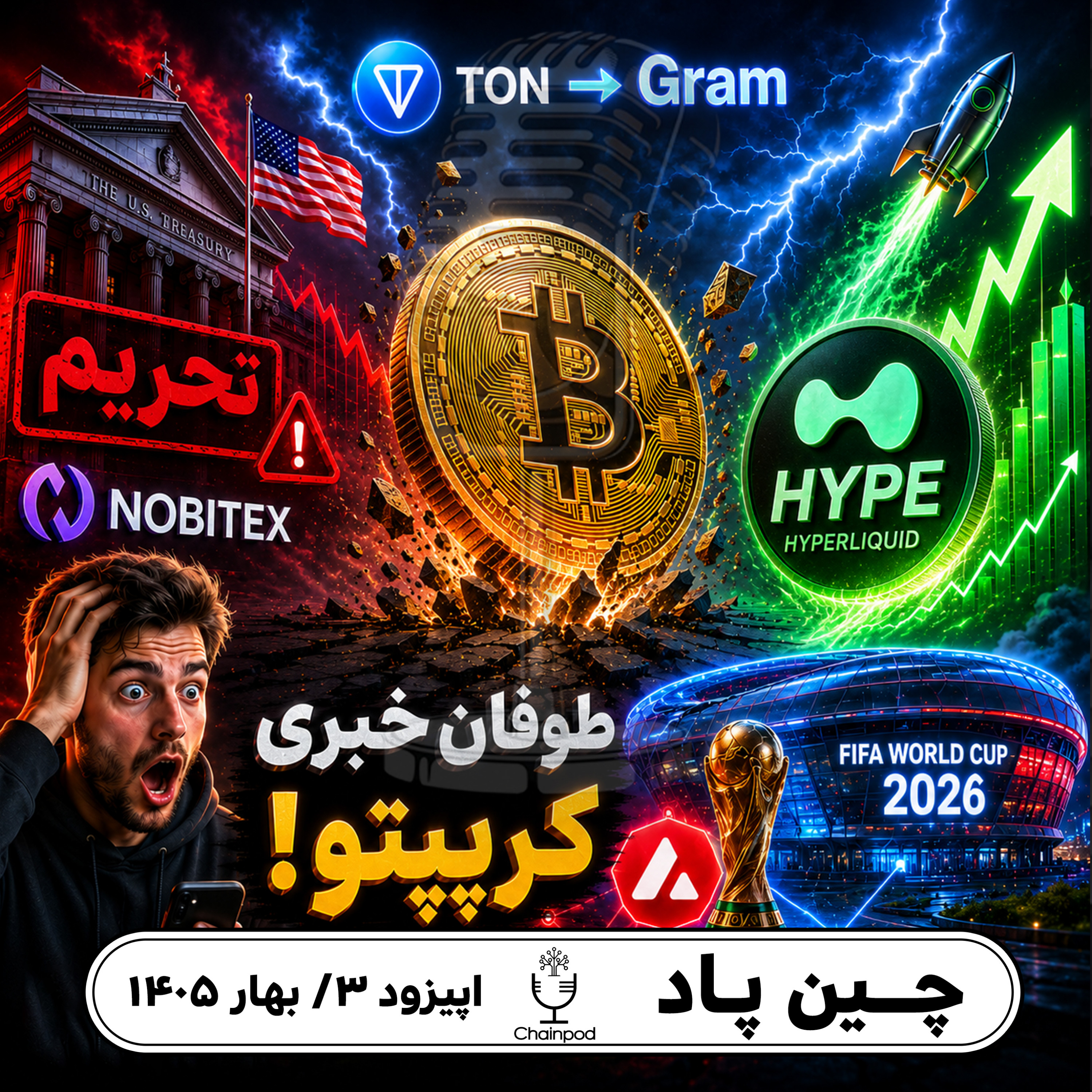 🚨 تحریم نوبیتکس، سقوط رتبه بیت‌کوین و رکورد تاریخی HYPE | مهم‌ترین اخبار کریپتو هفته episode artwork