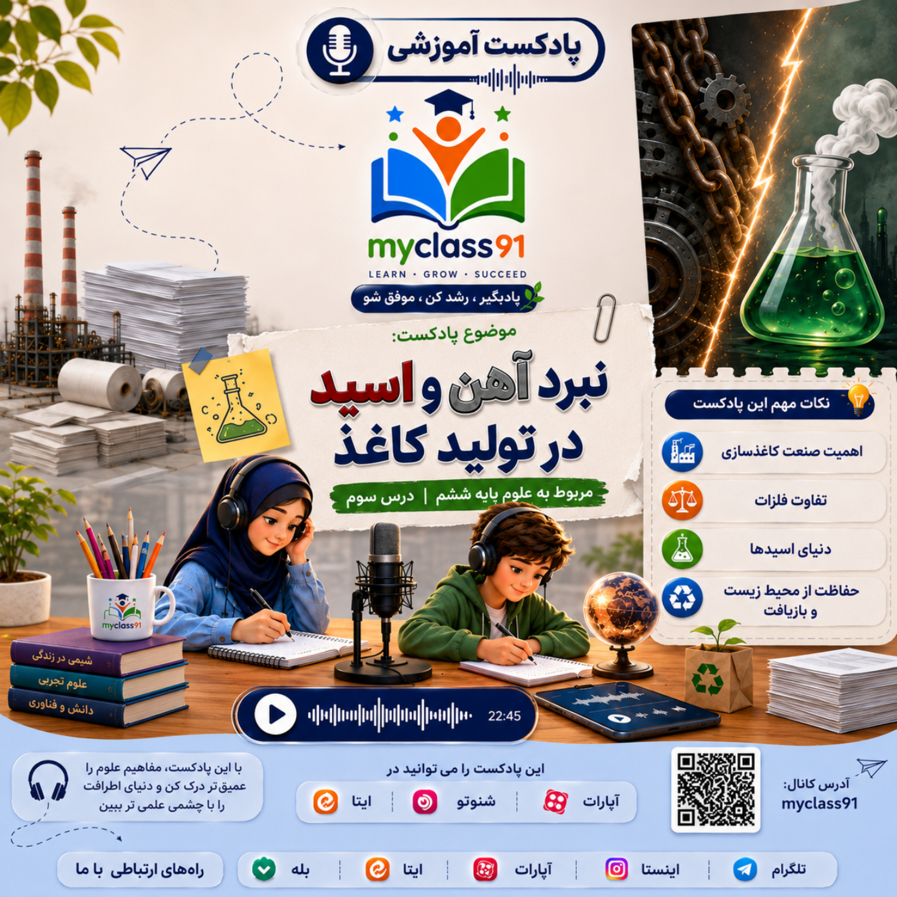 کاور نبرد آهن و اسید در تولید کاغذ