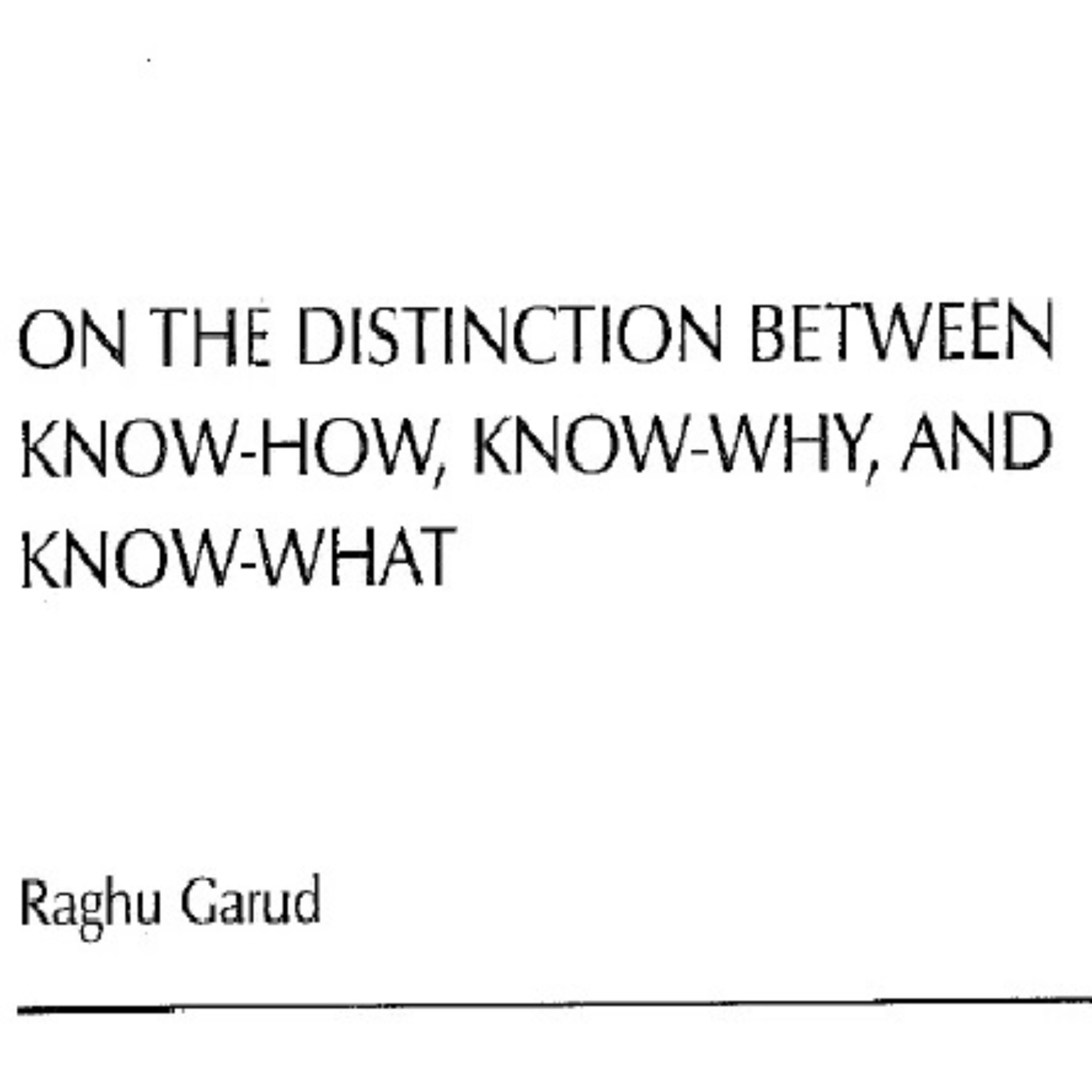 کاور 6- On the distinction between know-how, know-why, and know-what English