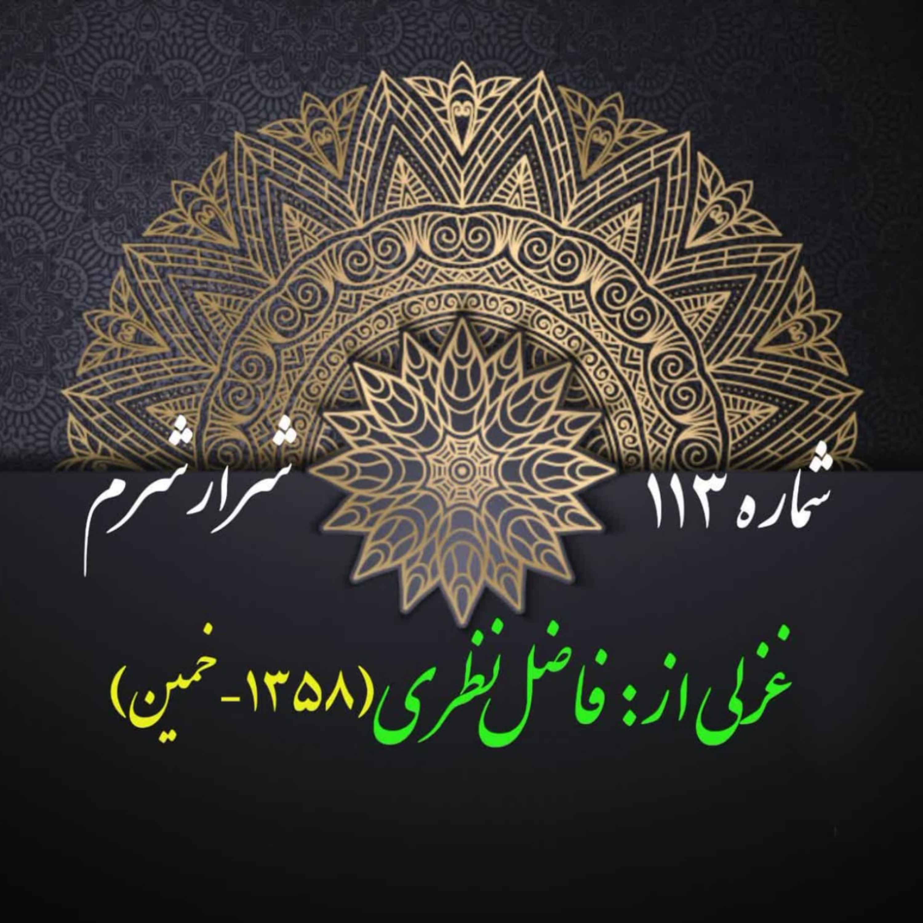 کاور شمارۀ 113 - غزلی از فاضل نظری