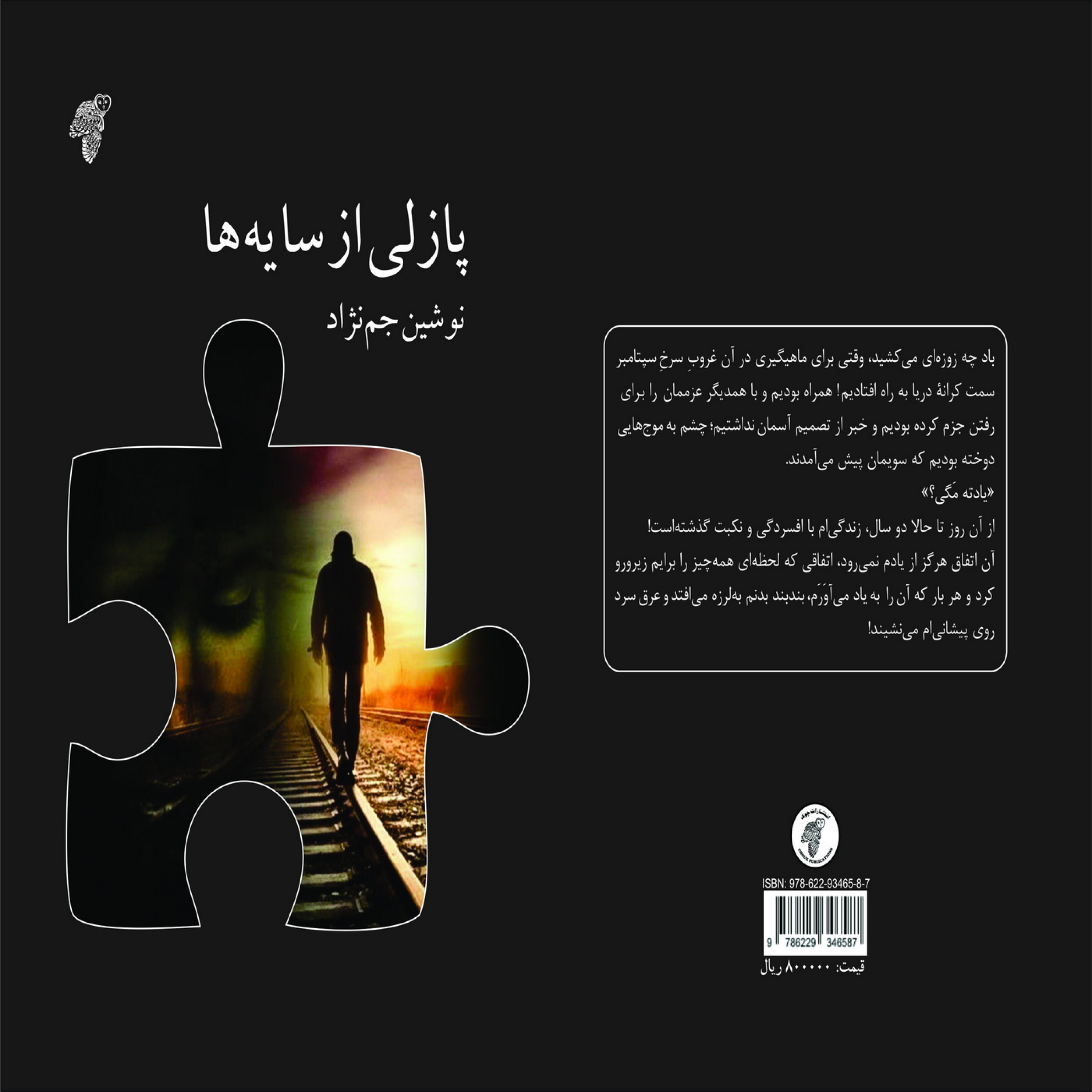 کاور مجموعه داستان «پازلی از سایهها» نویسنده «نوشین جمنژاد» بخش دوم