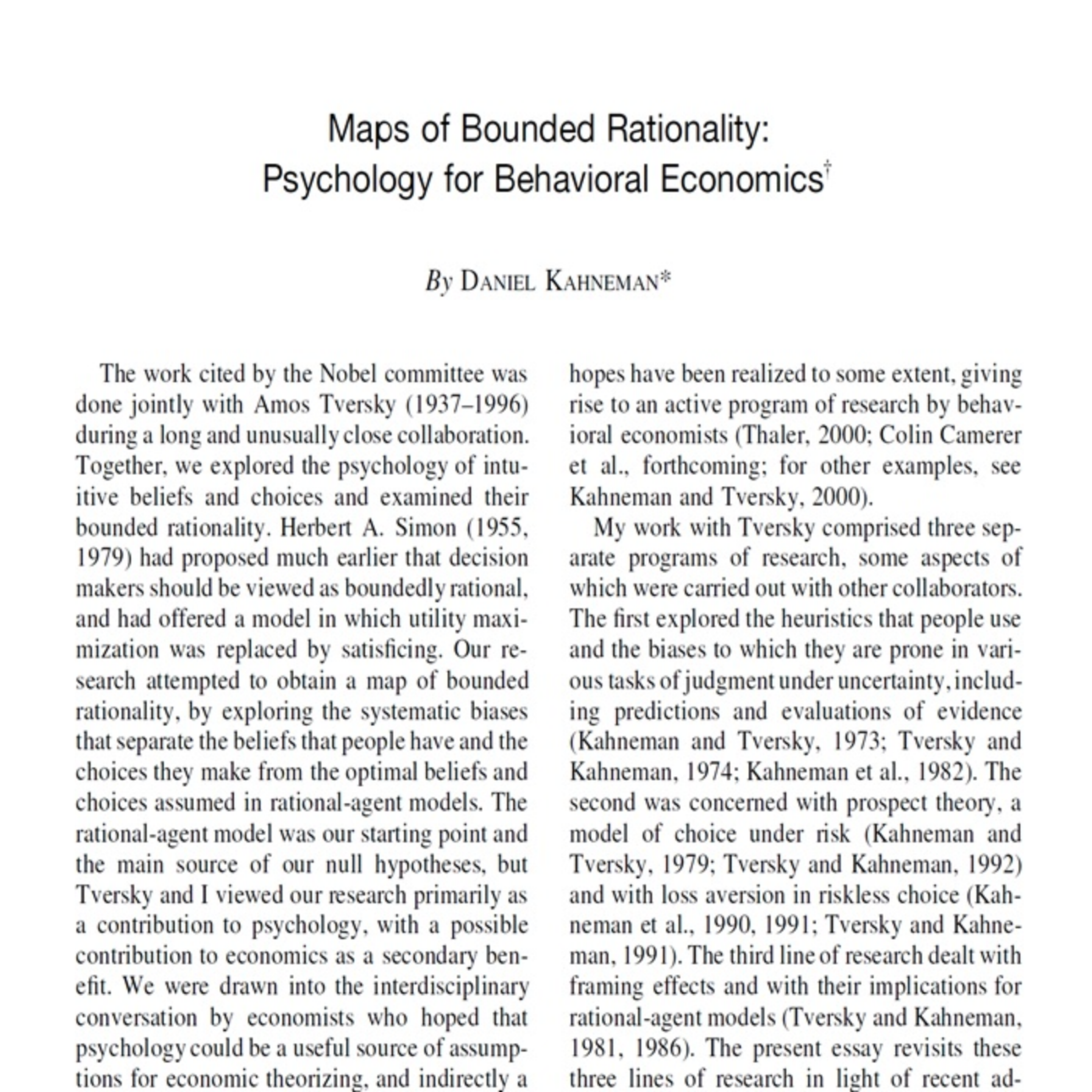کاور 99- Maps of Bounded Rationality- Psychology for Behavioral Economics - English