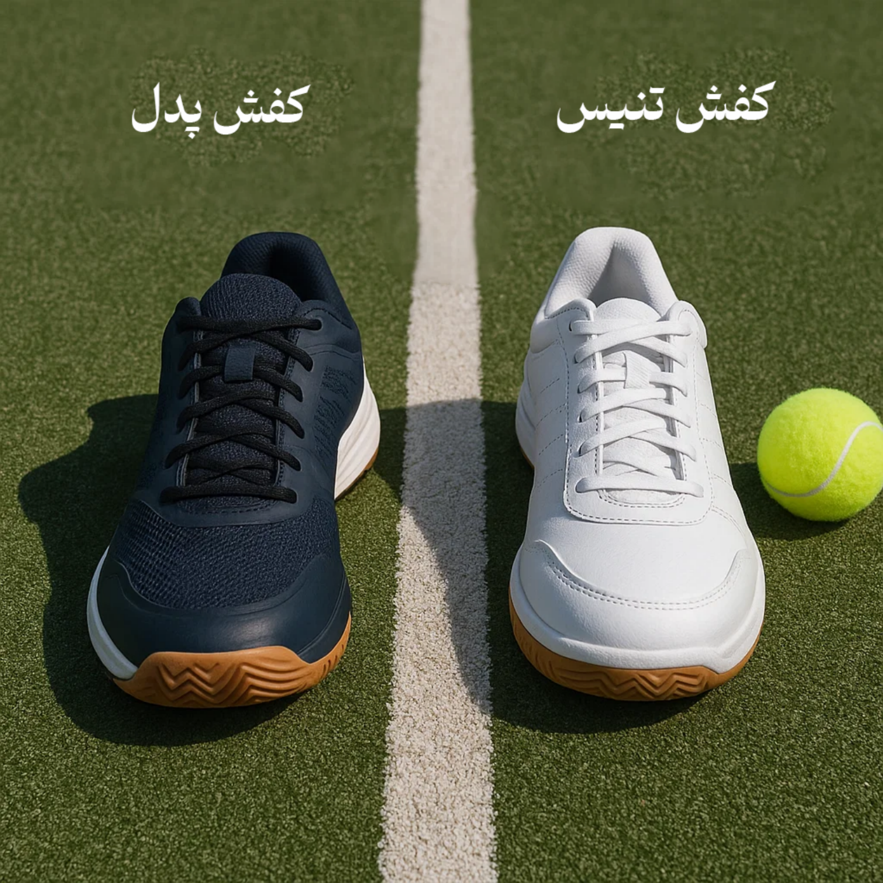 کاور تفاوت کفش پدل و تنیس