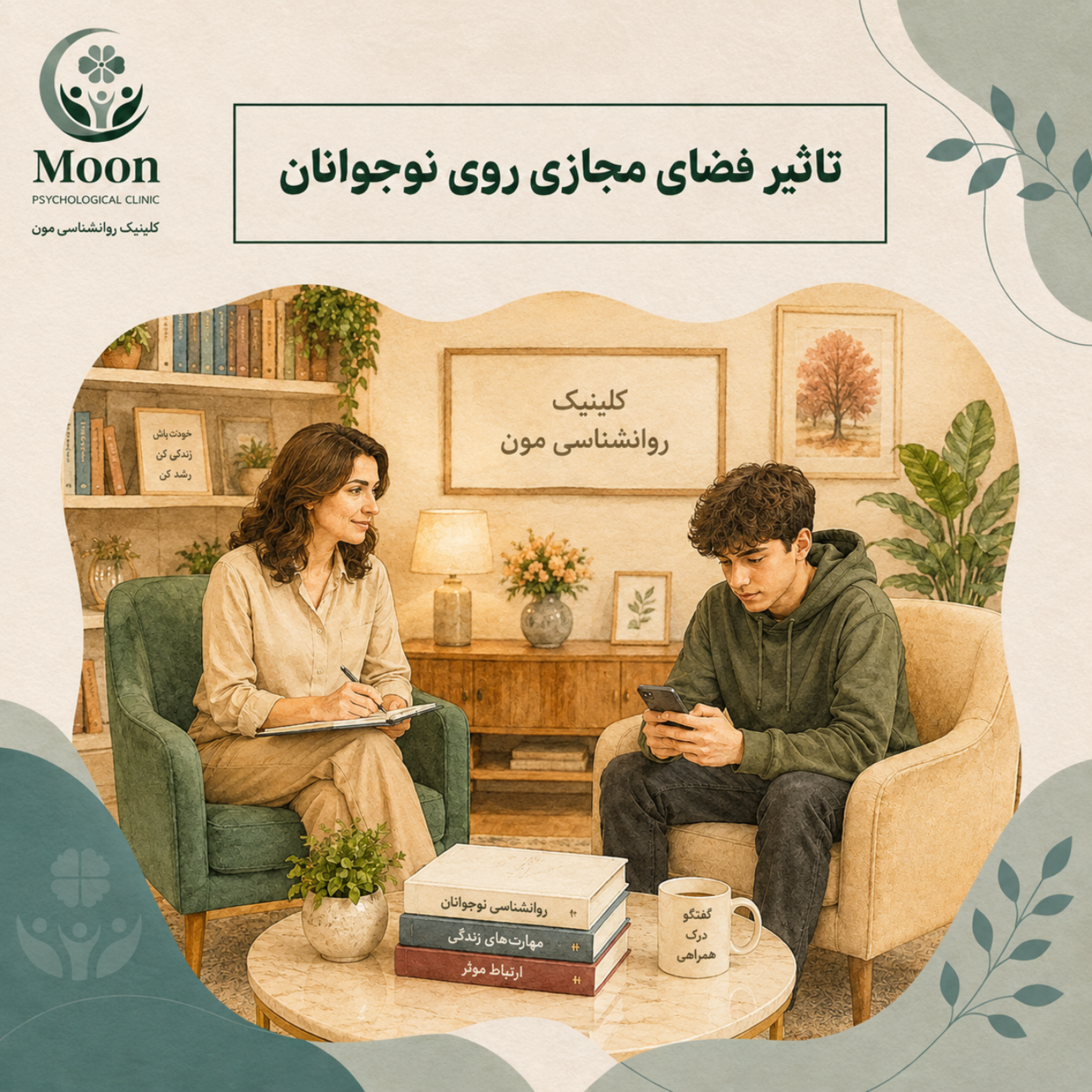کاور تاثیر فضای مجازی روی نوجوانان
