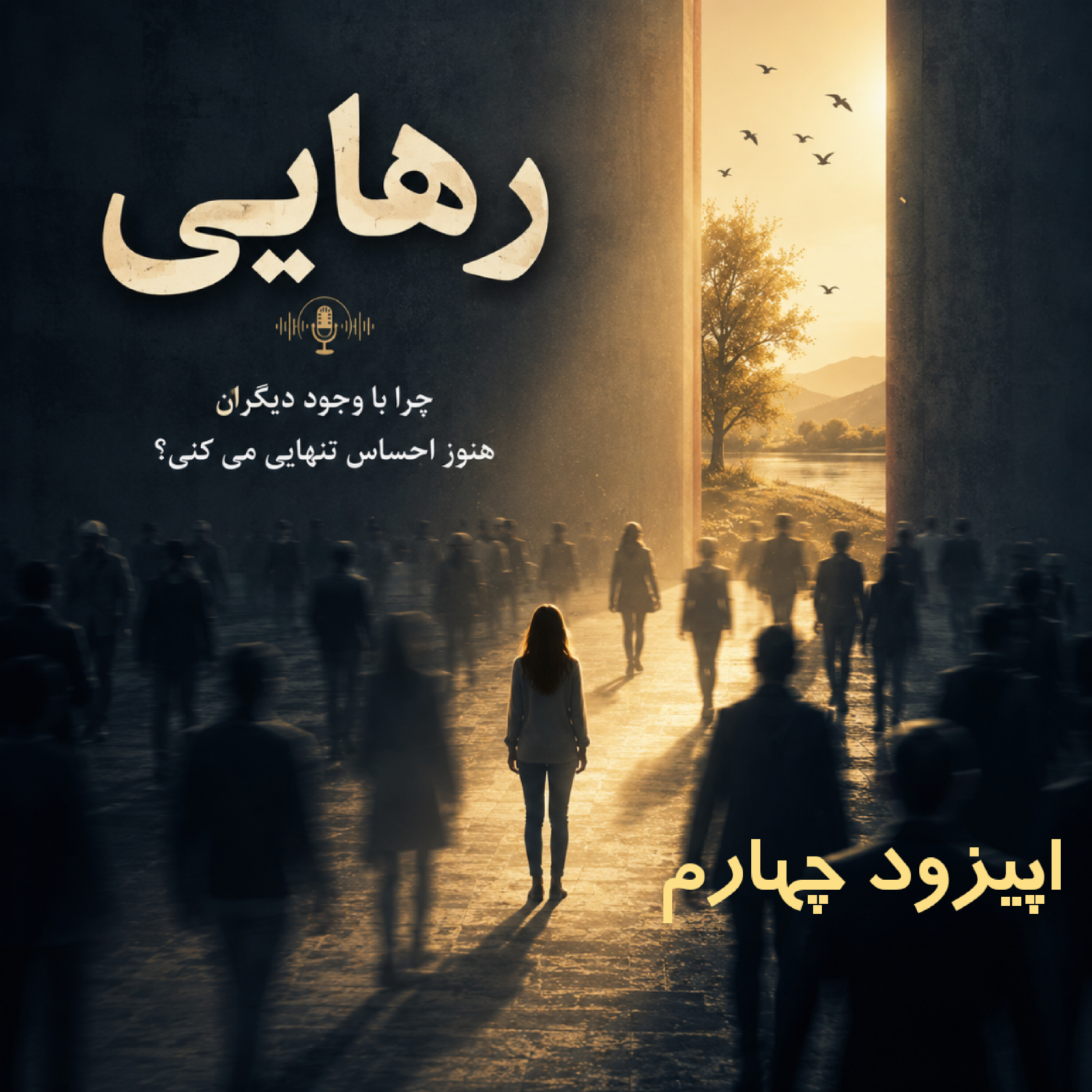 کاور رهایی🎙️اپیزود چهارم تمرین شنیدن صدای درون (کشف گفتوگوی پنهان ذهن)