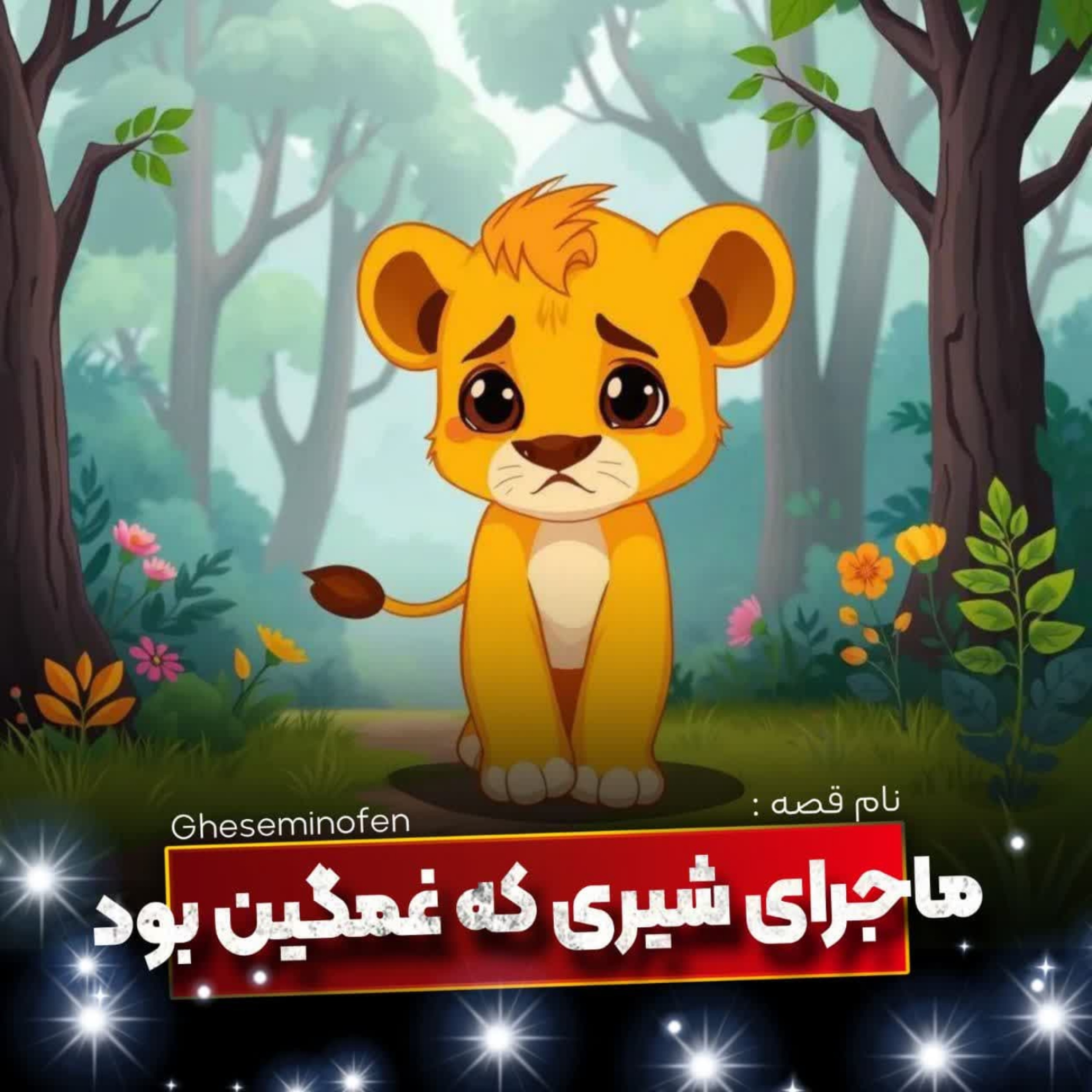 کاور 🎧نام قصه : ماجرای شیری که غمگین بود