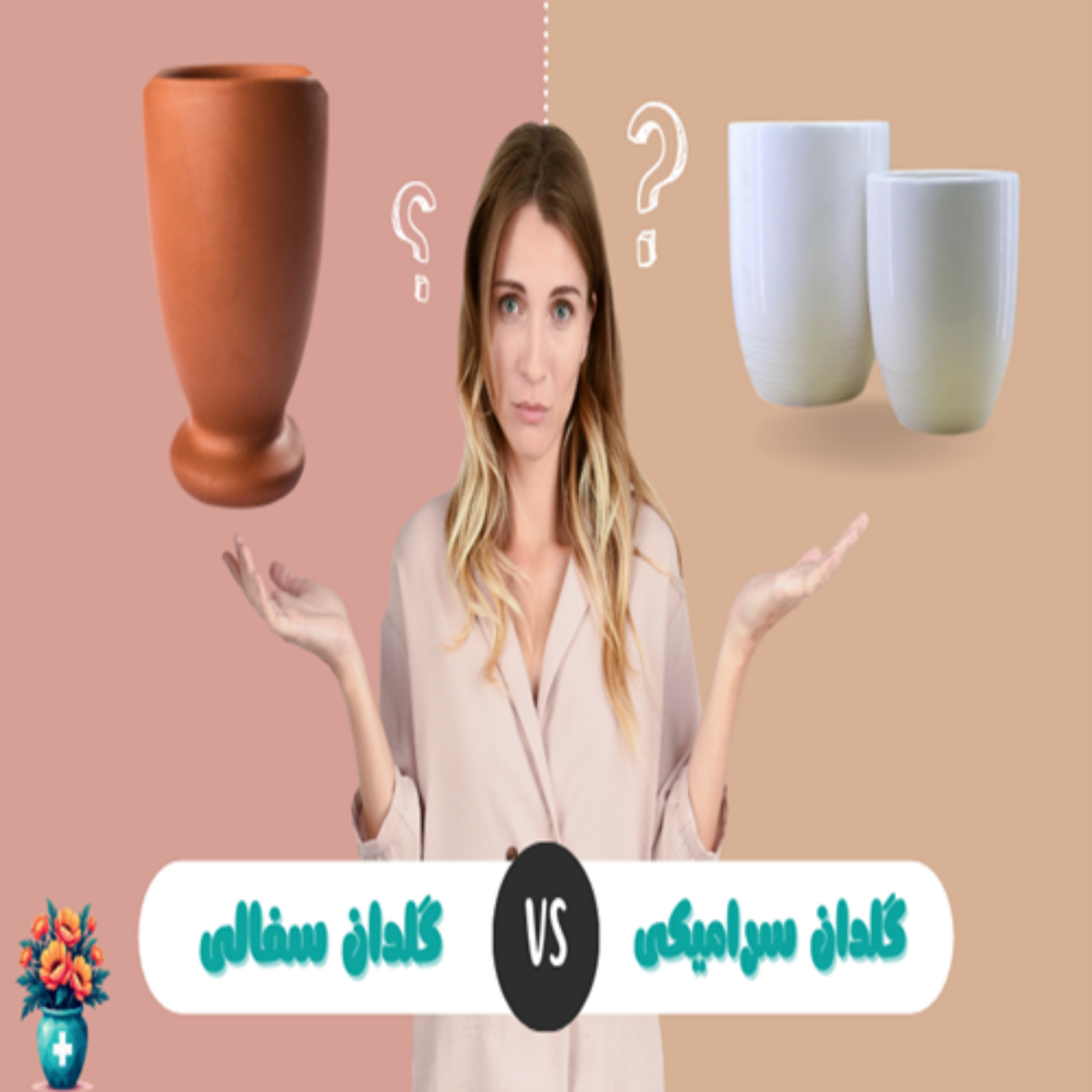 کاور گلدان سرامیکی یا سفالی؟ مقایسه