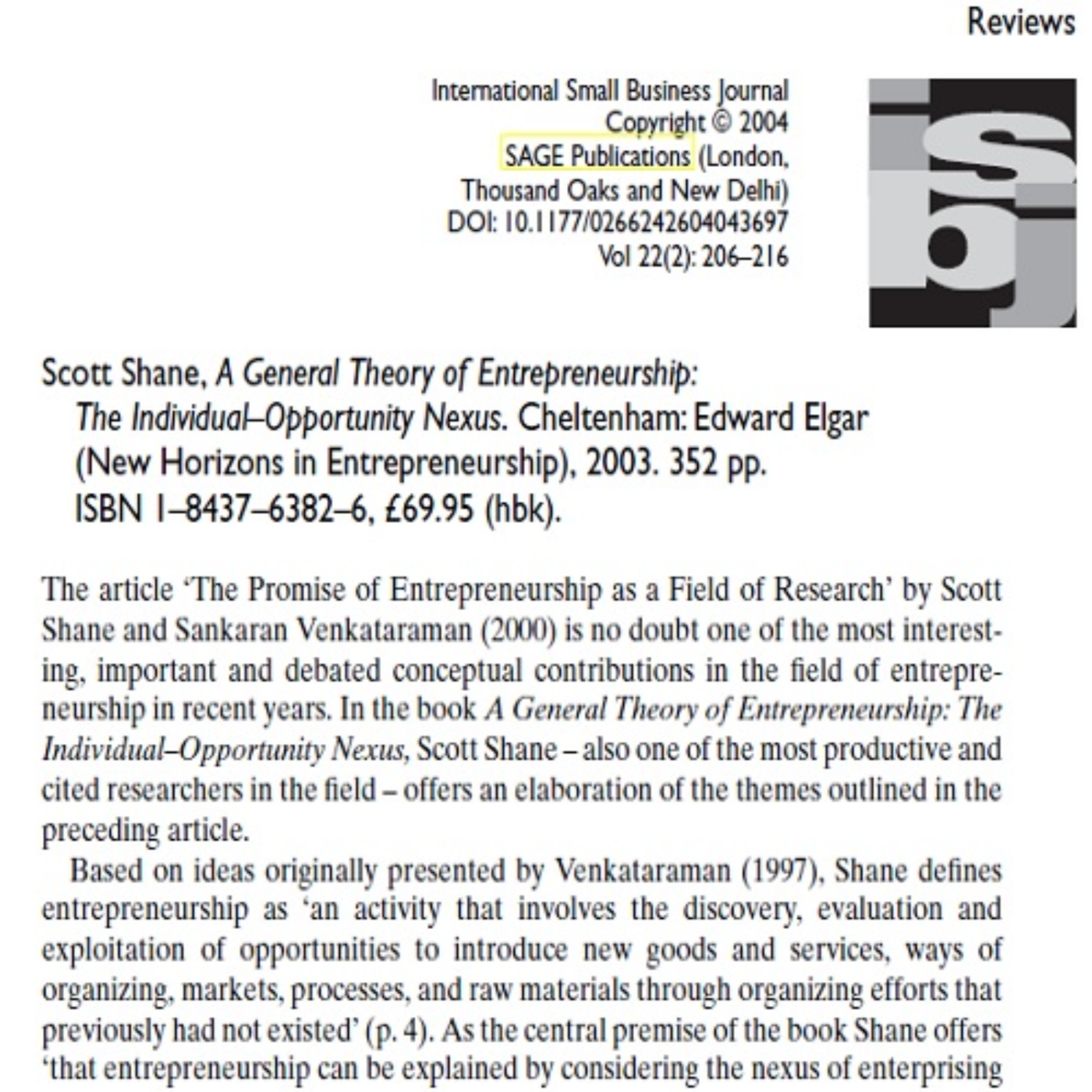 کاور 34- A general theory of entrepreneurship The individual-opportunity nexus -Persian