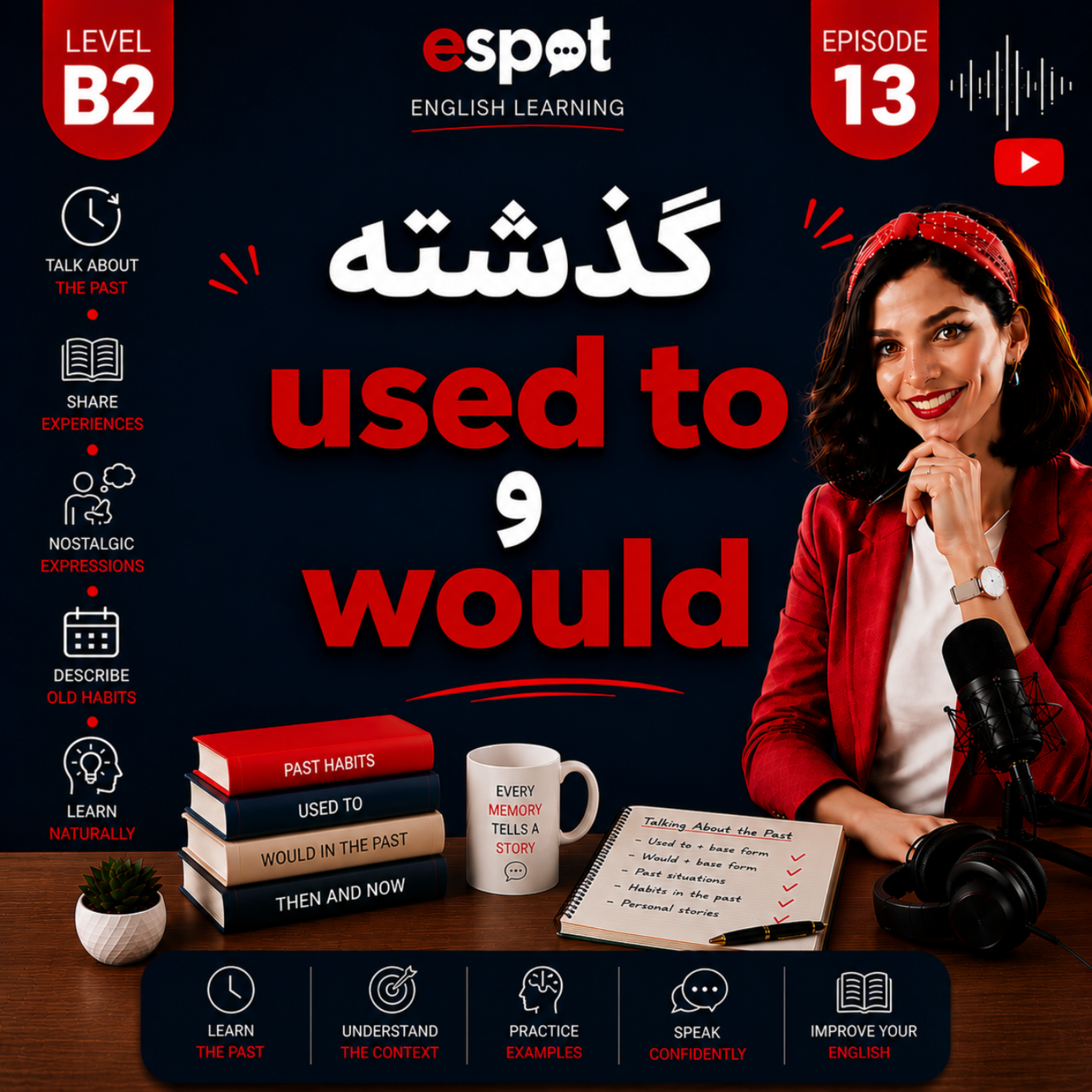 کاور درس سیزدهم --- گذشته used to و would