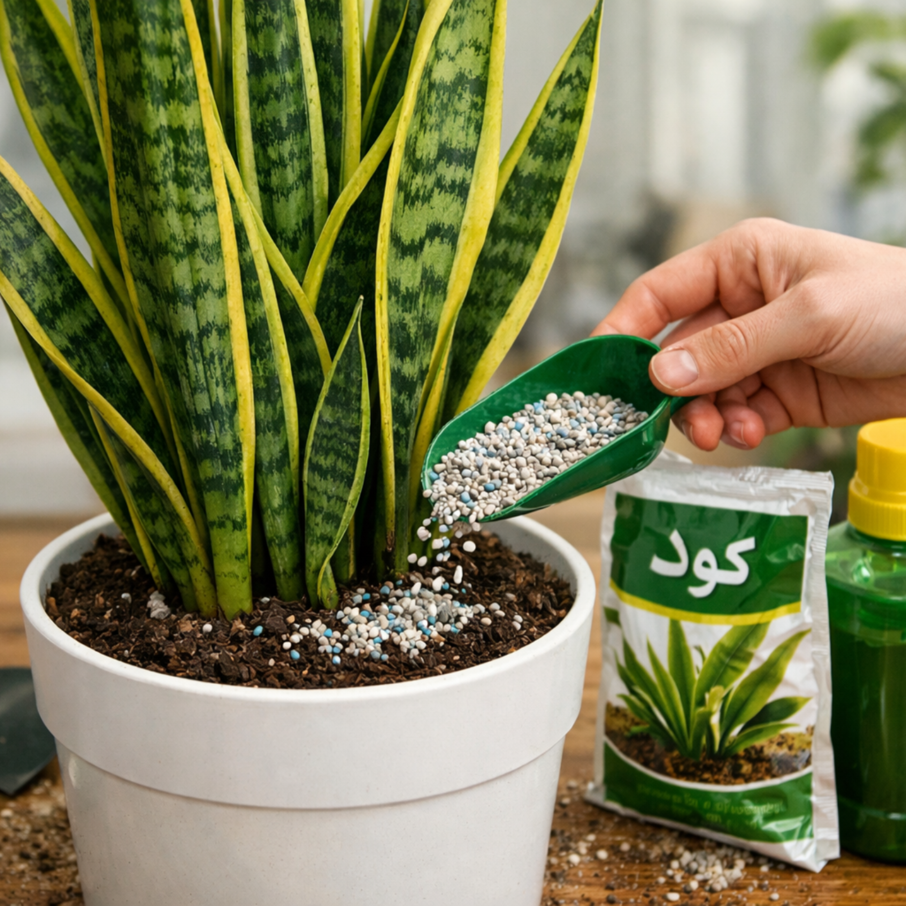 کاور بهترین کود برای سانسوریا