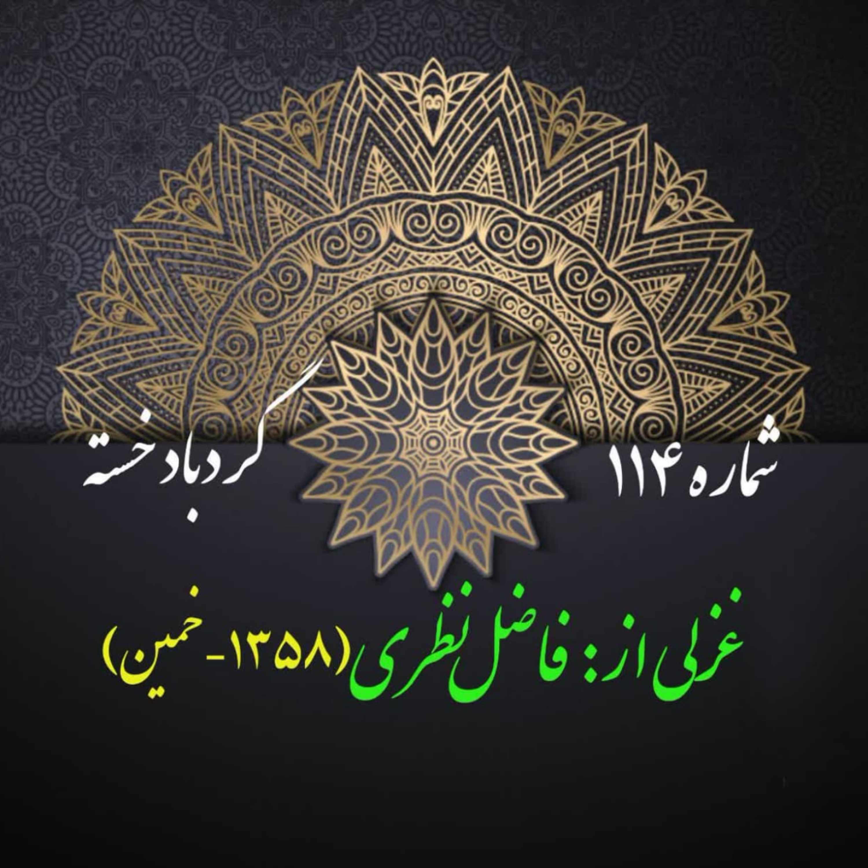 کاور شمارۀ 114 - غزلی از فاضل نظری