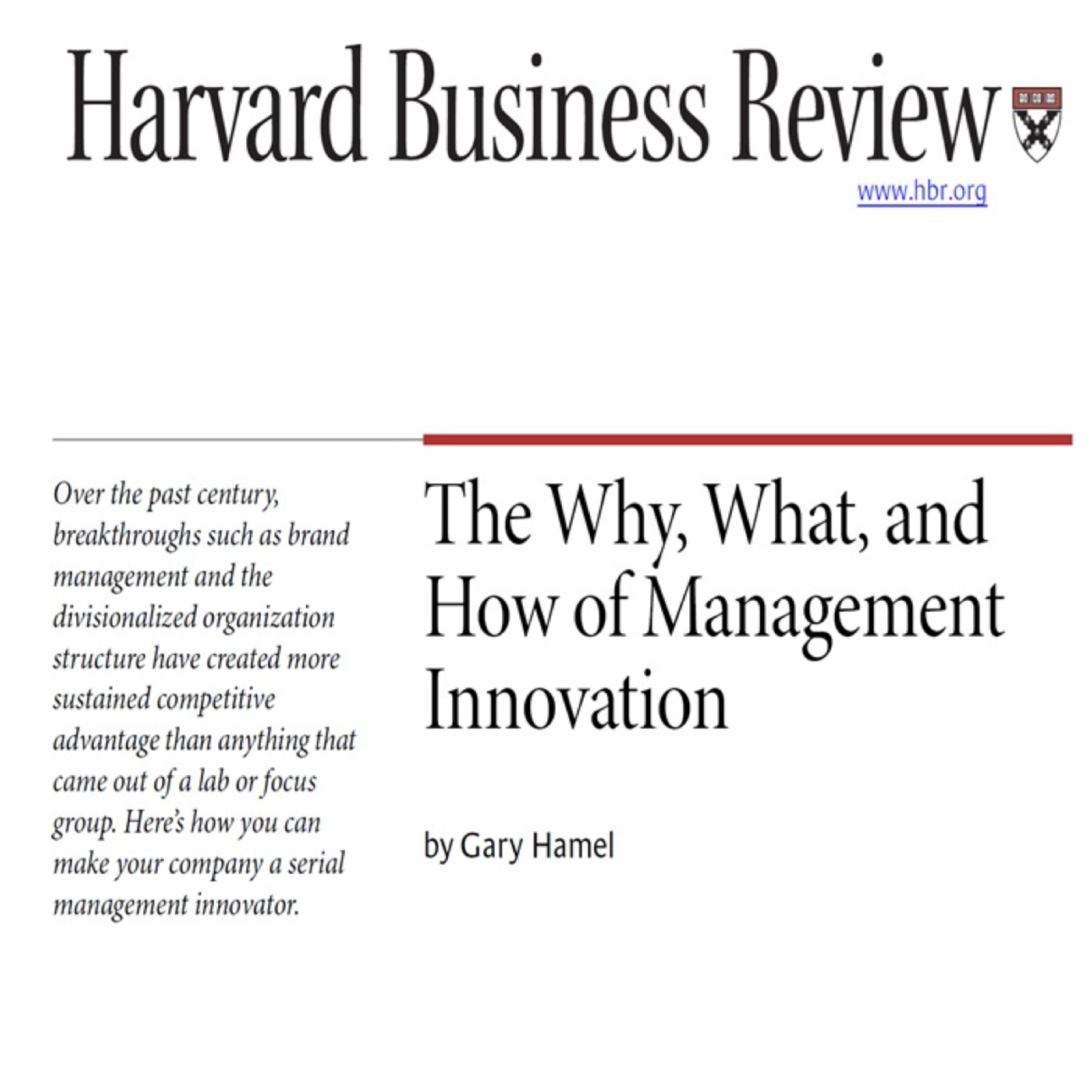 کاور 85- the why and how of management innovation - English