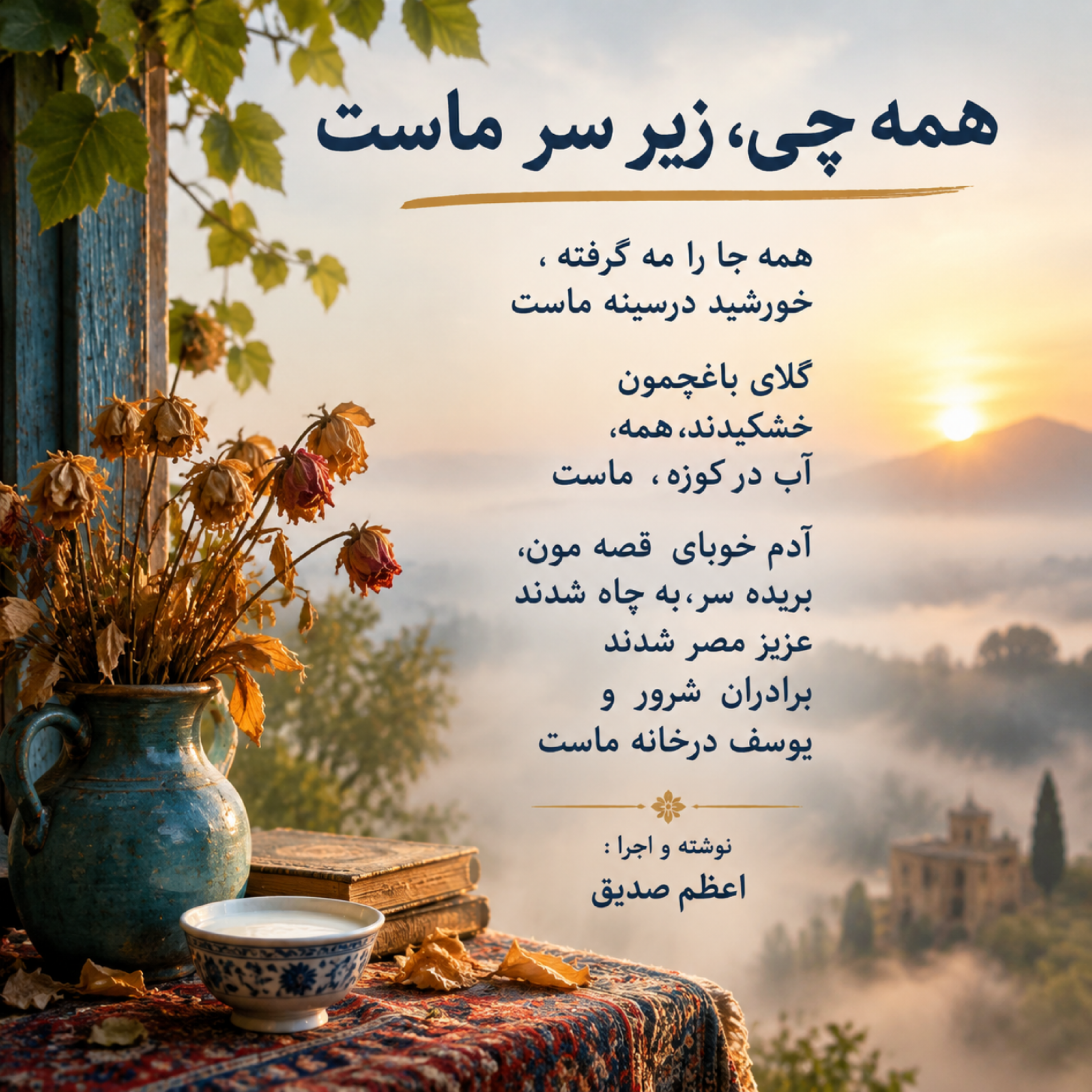 کاور دکلمه همه چیز زیر سر ماست