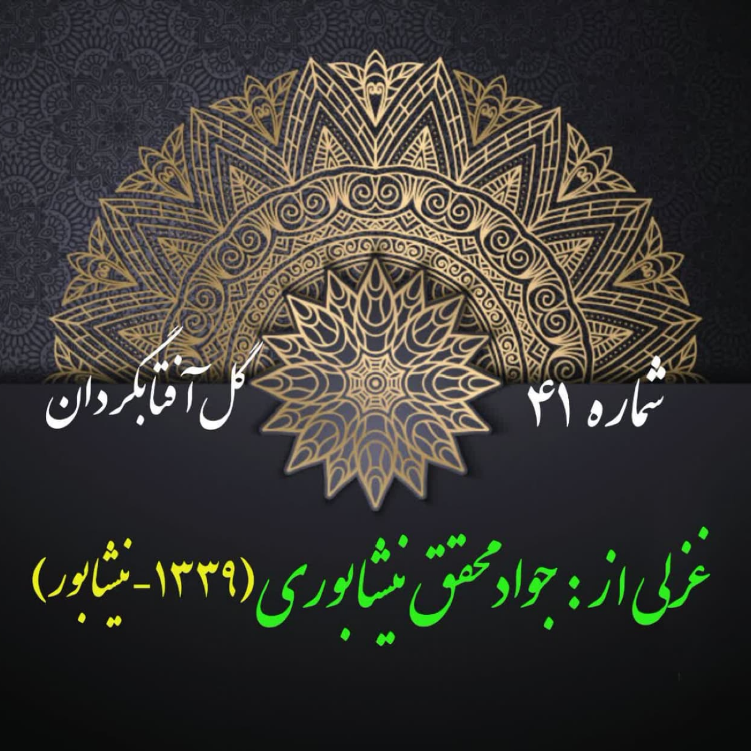 کاور شمارۀ 41 - غزلی از جواد محقق نیشابوری