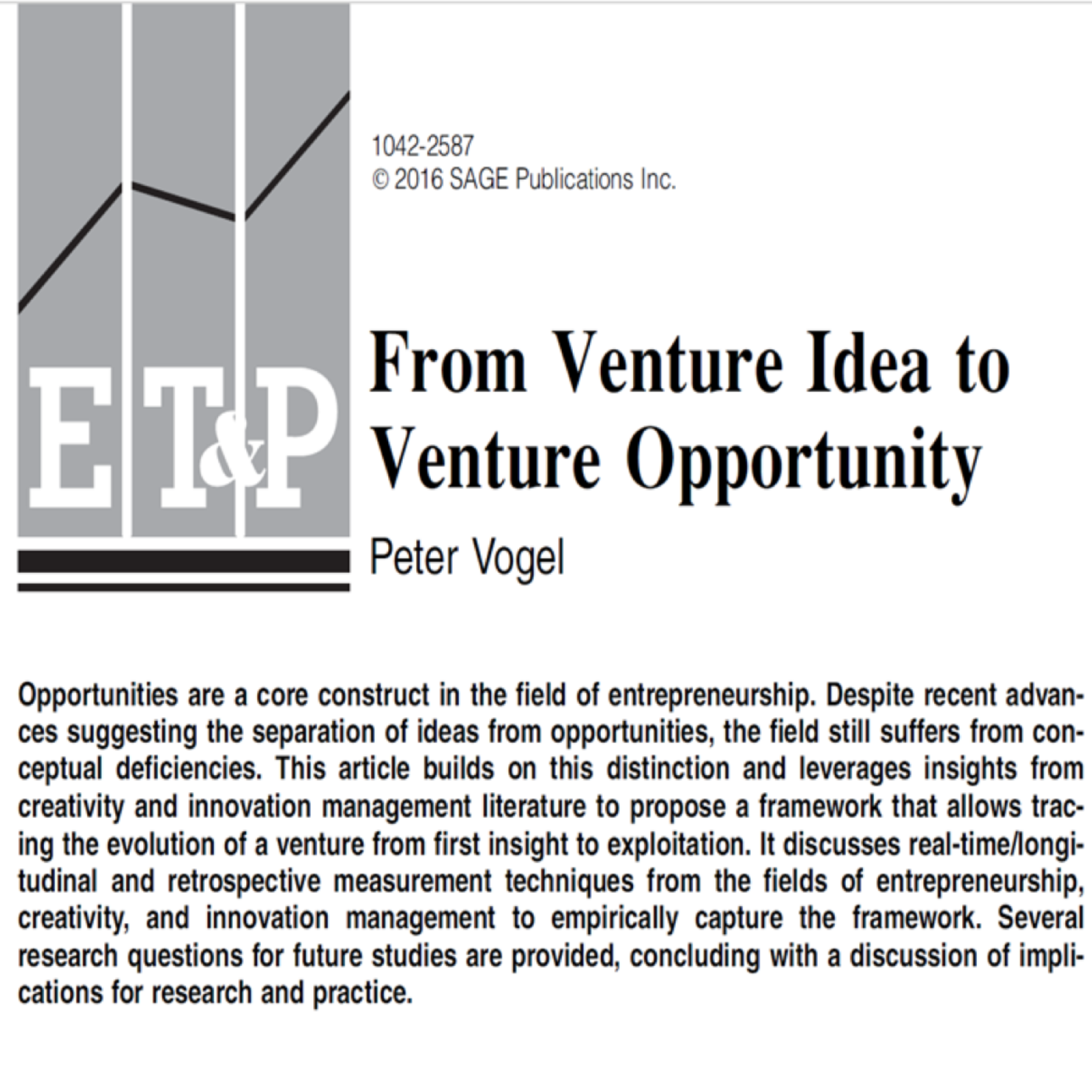 کاور 88- From Venture Idea to venture opportunity - Persian