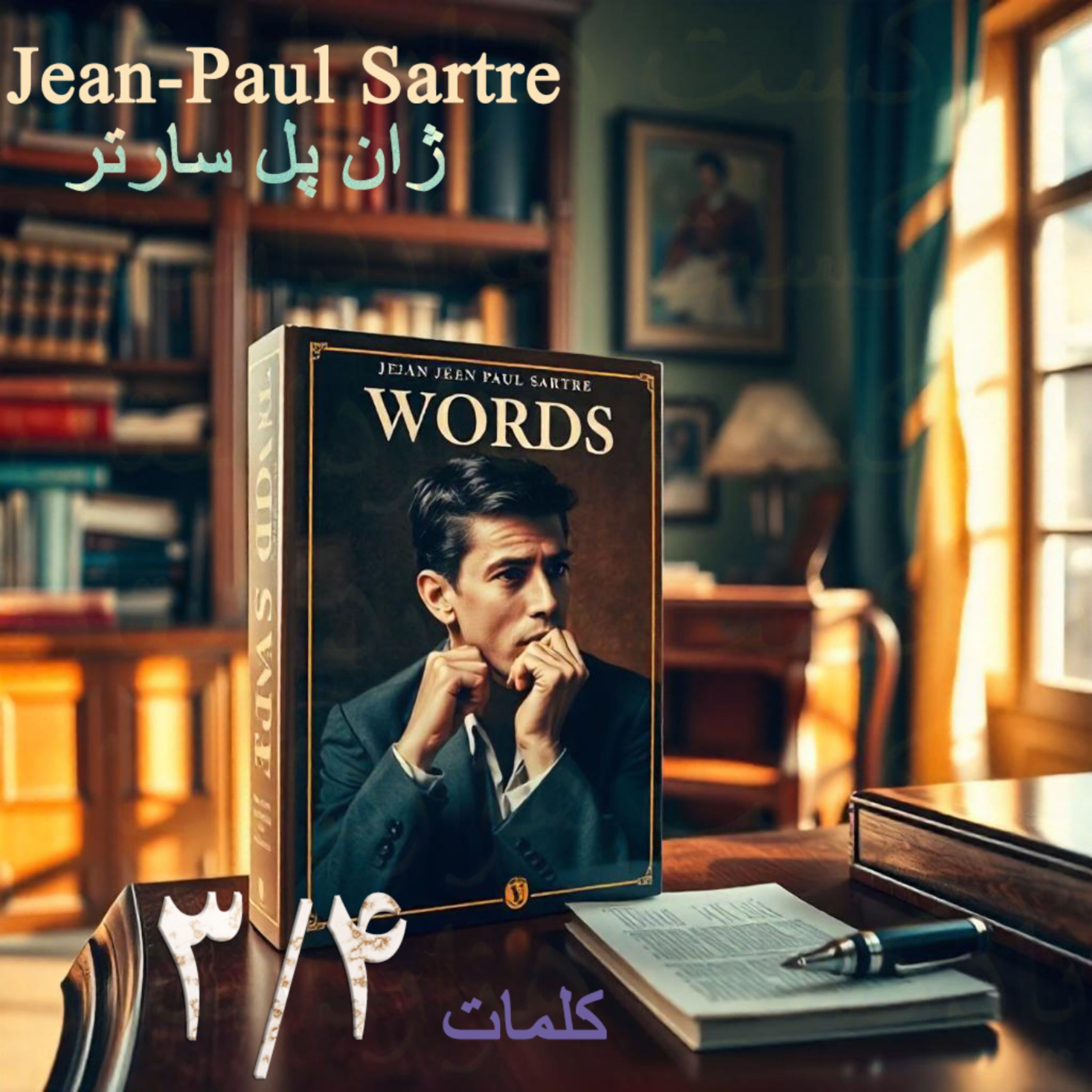 کاور 13کلمات3/4✍️ژان پل سارتر