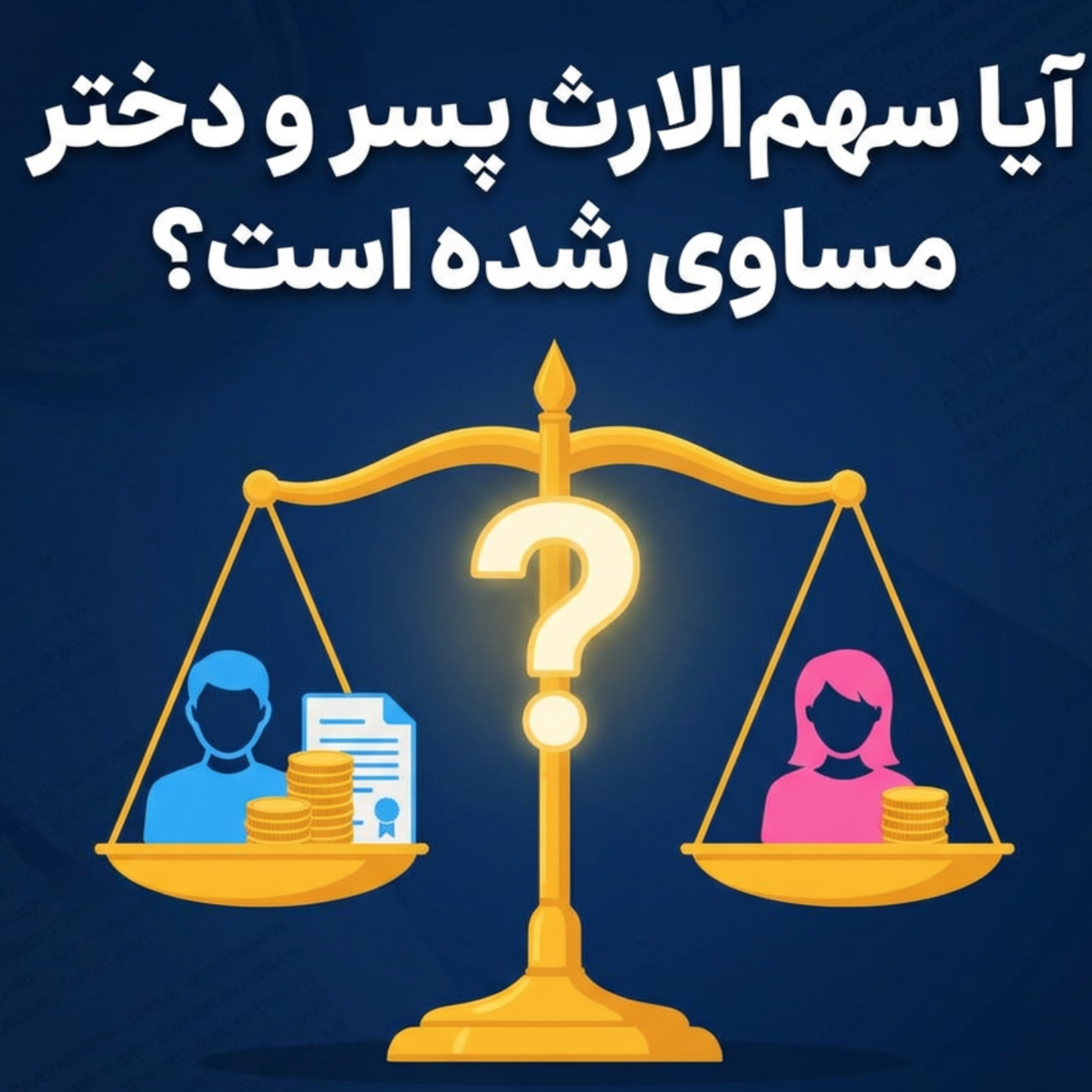 کاور آیا سهم الارث پسر و دختر مساوی شده است؟