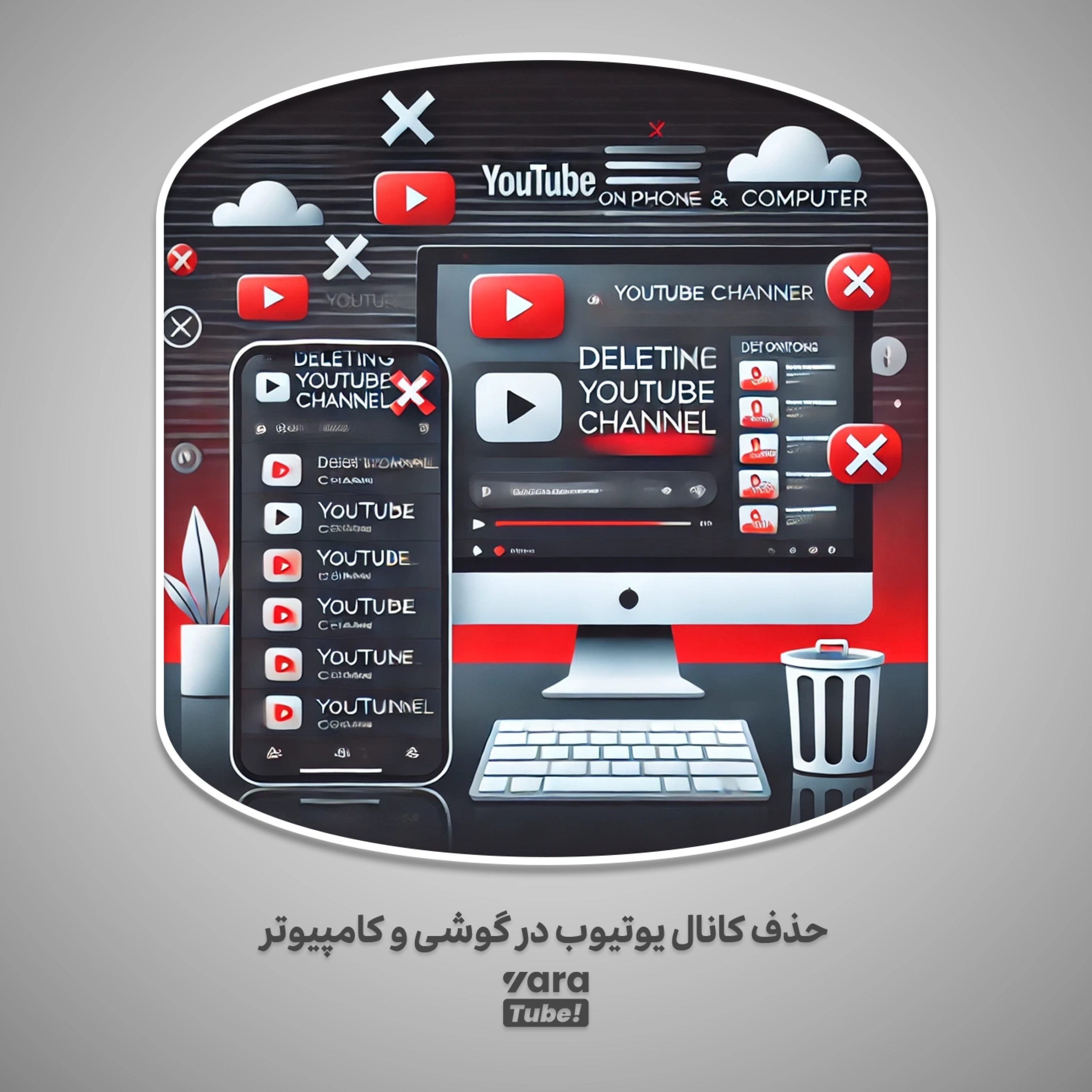 کاور حذف کانال یوتیوب