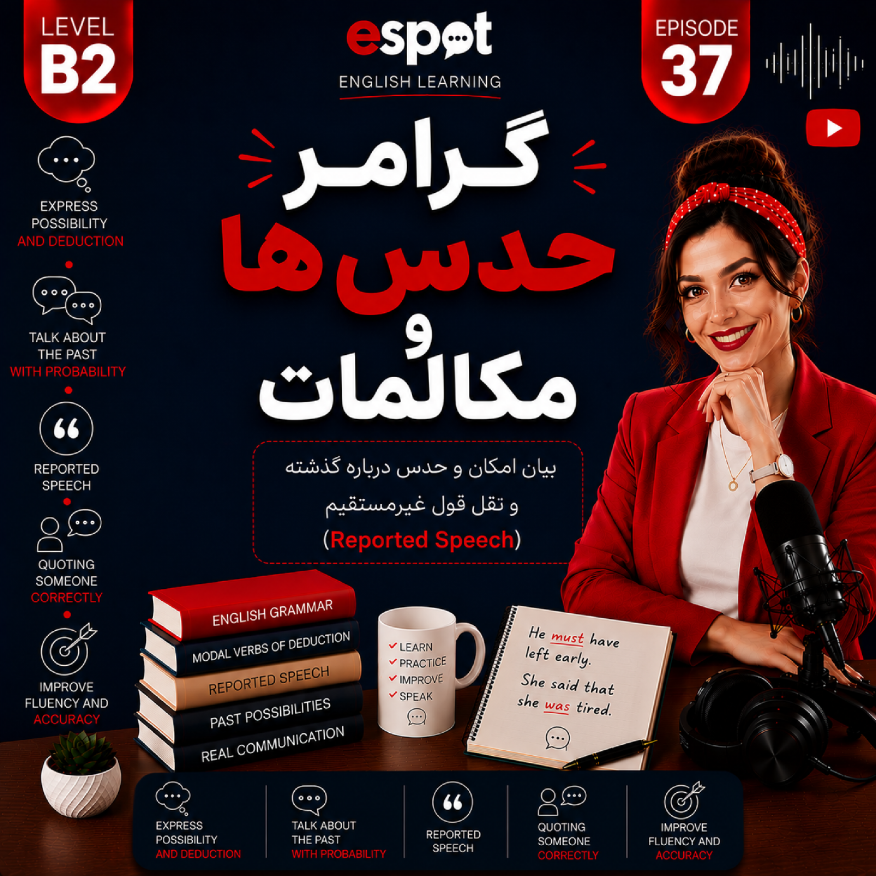 کاور درس سی و هفتم --- گرامر  حدس ها و مکالمات