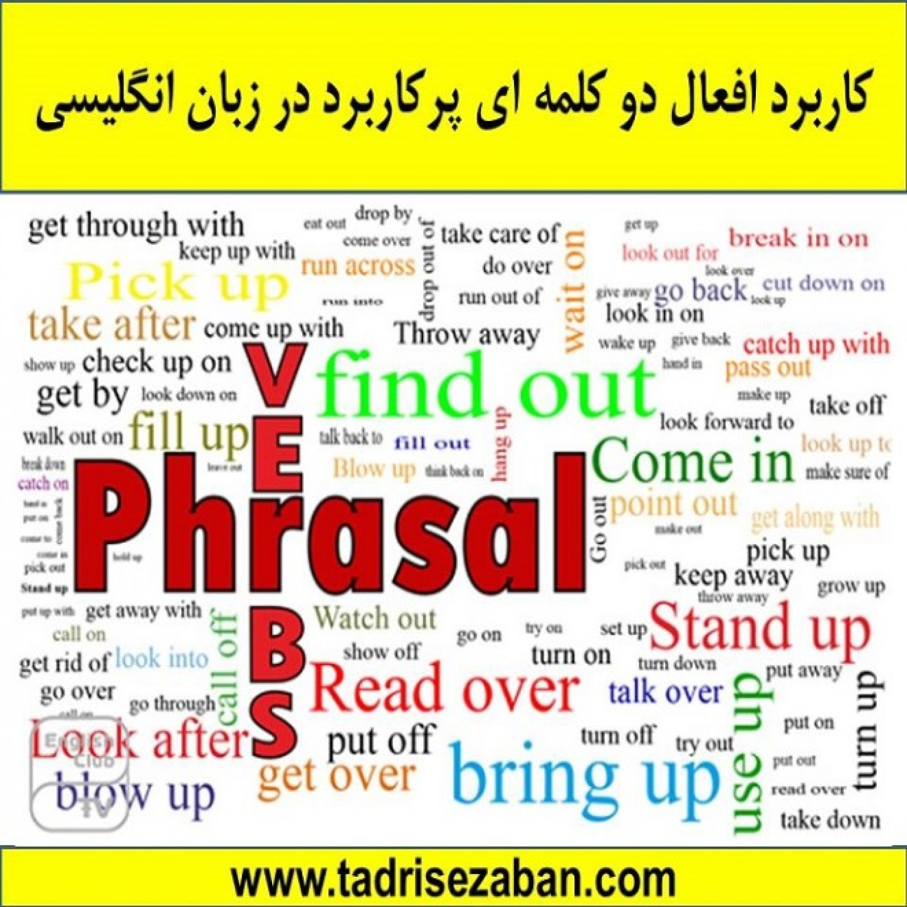 کاور کاربرد افعال دو کلمه ای پرکاربرد در زبان انگلیسی