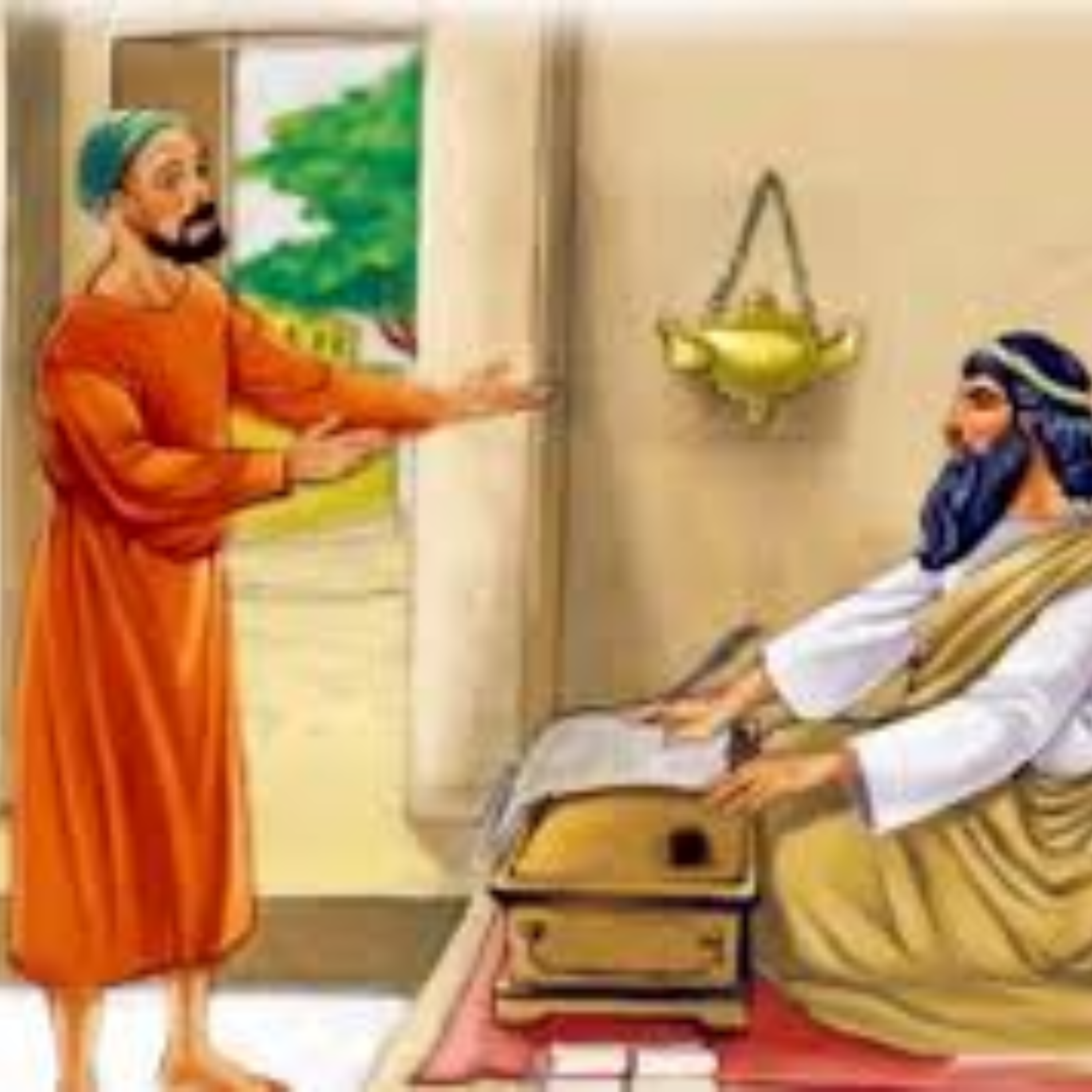 کاور حکایت مرد گدا در بازار