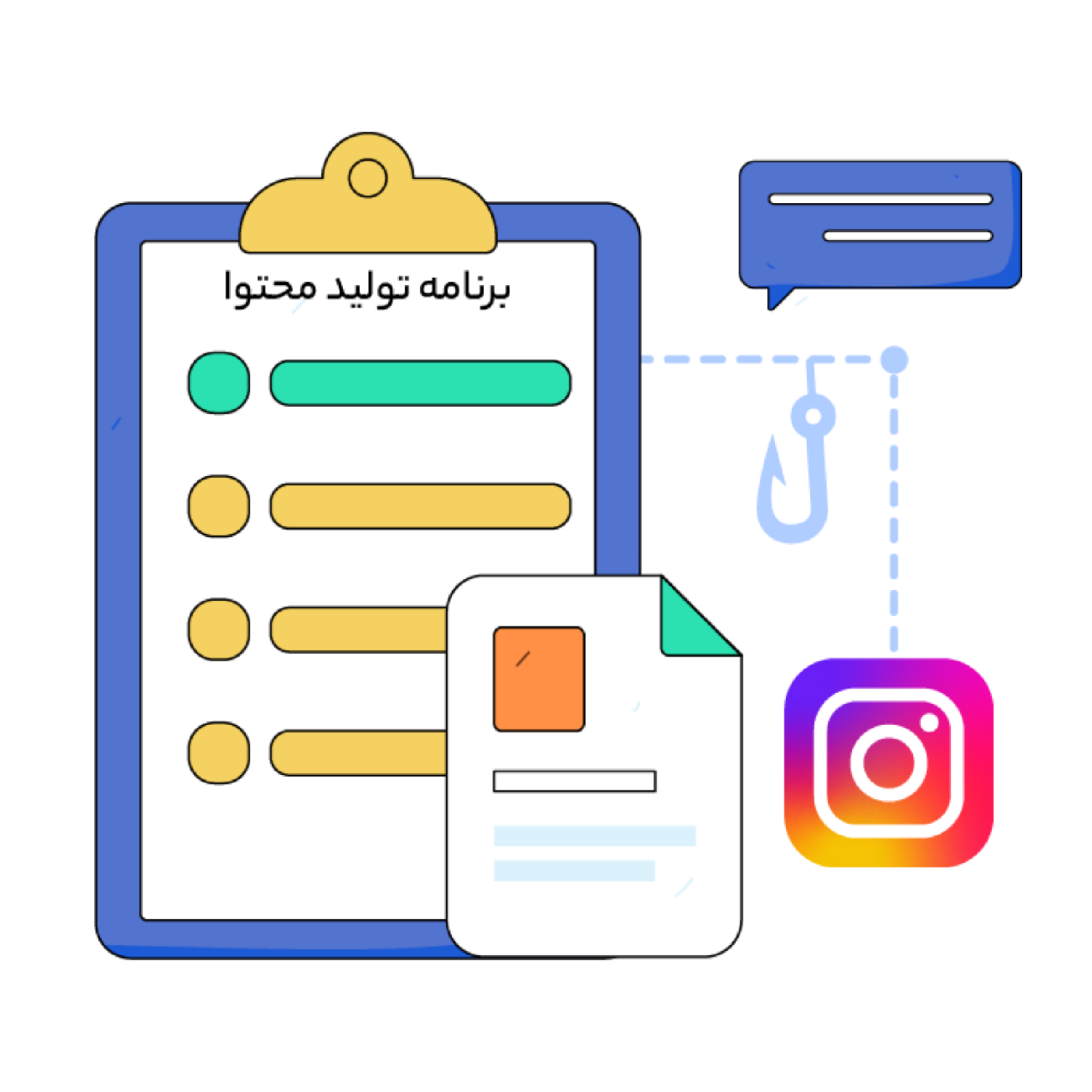 کاور قلاب های آماده اینستاگرام