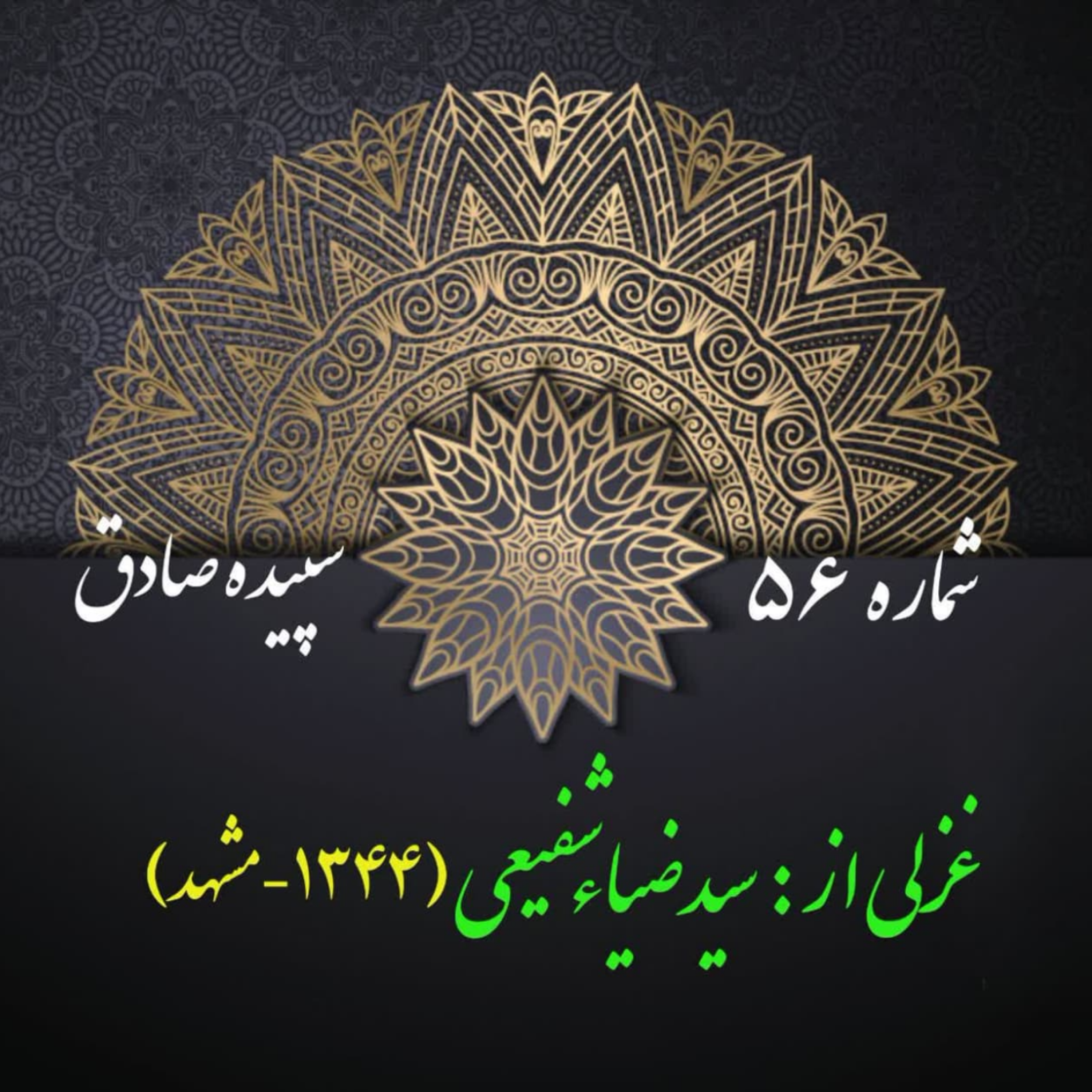 کاور شمارۀ 56 - غزلی از ضیاء شفیعی