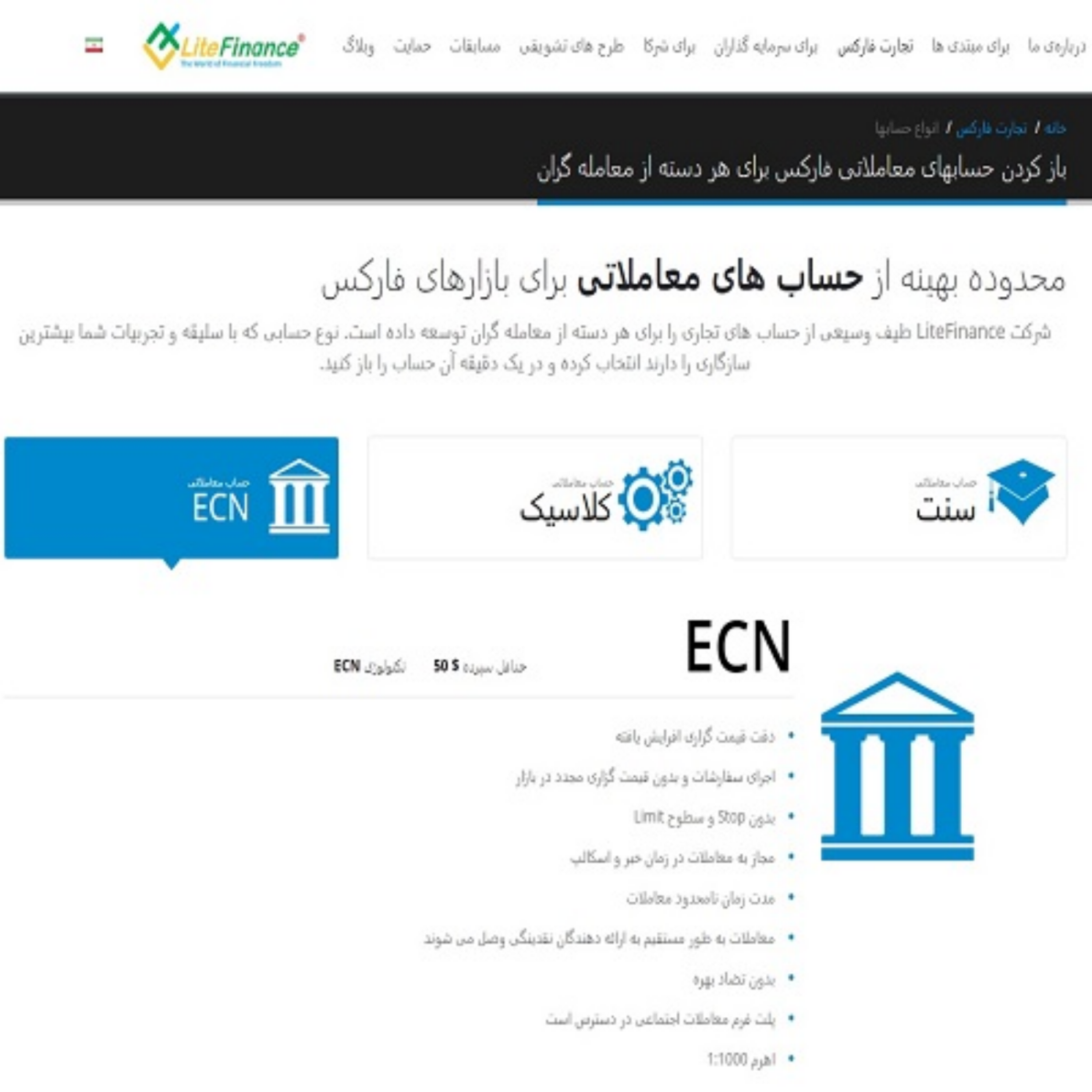 کاور انواع حساب لایت فارکس و پلت فرم های فعالیت برای ایرانیان