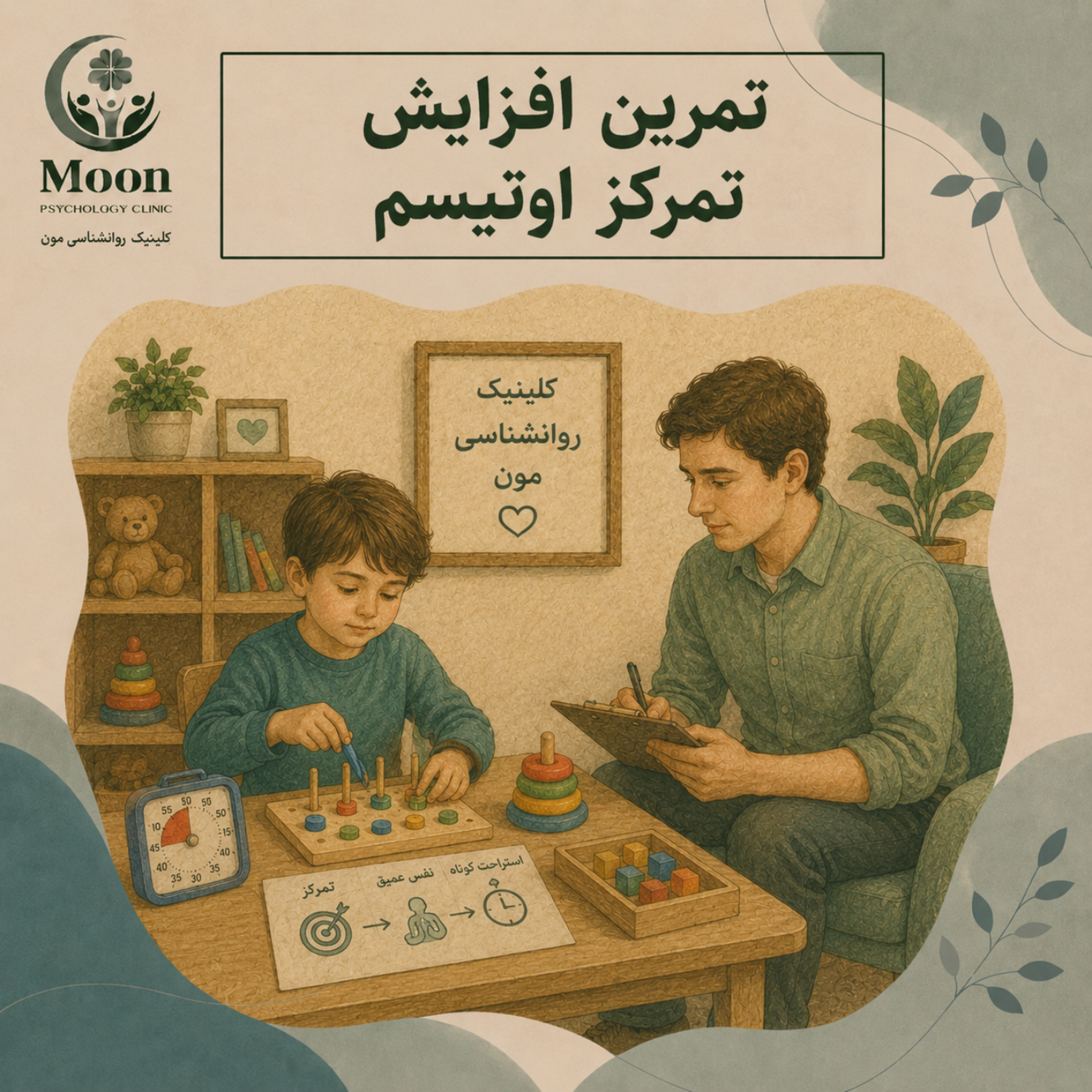 کاور تمرین افزایش تمرکز اوتیسم