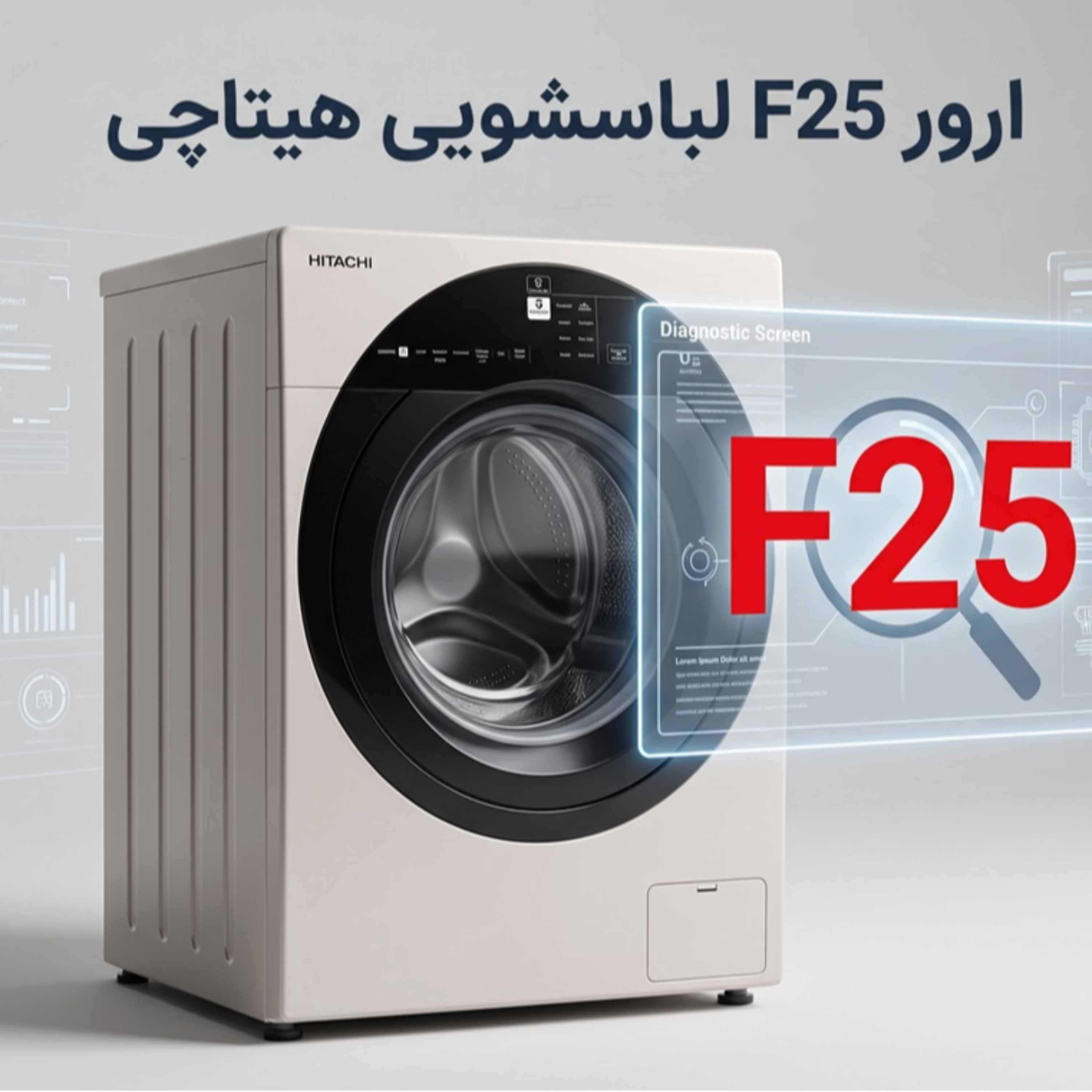 کاور ارور F25 لباسشویی هیتاچی