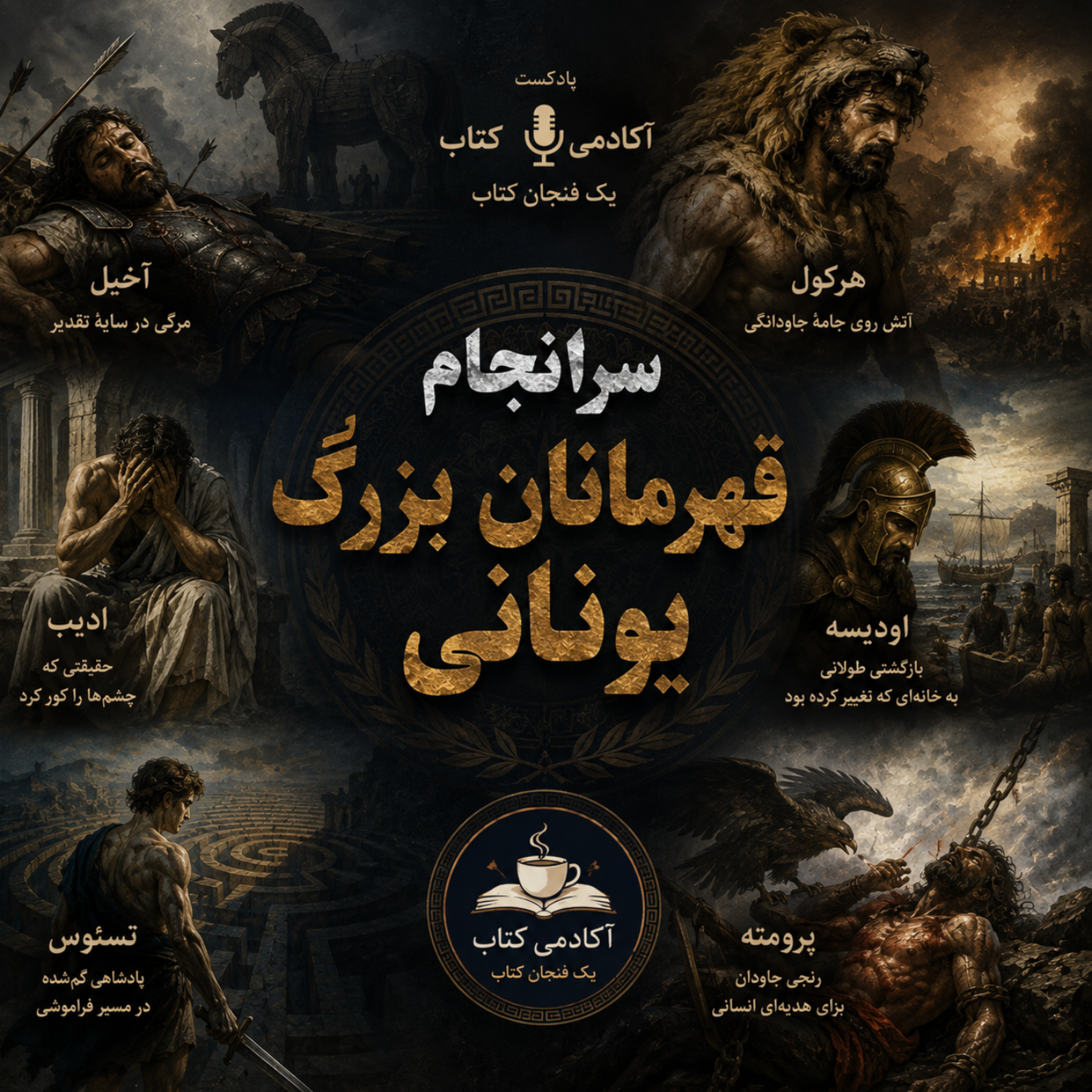 کاور سرانجام قهرمانان بزرگ یونانی