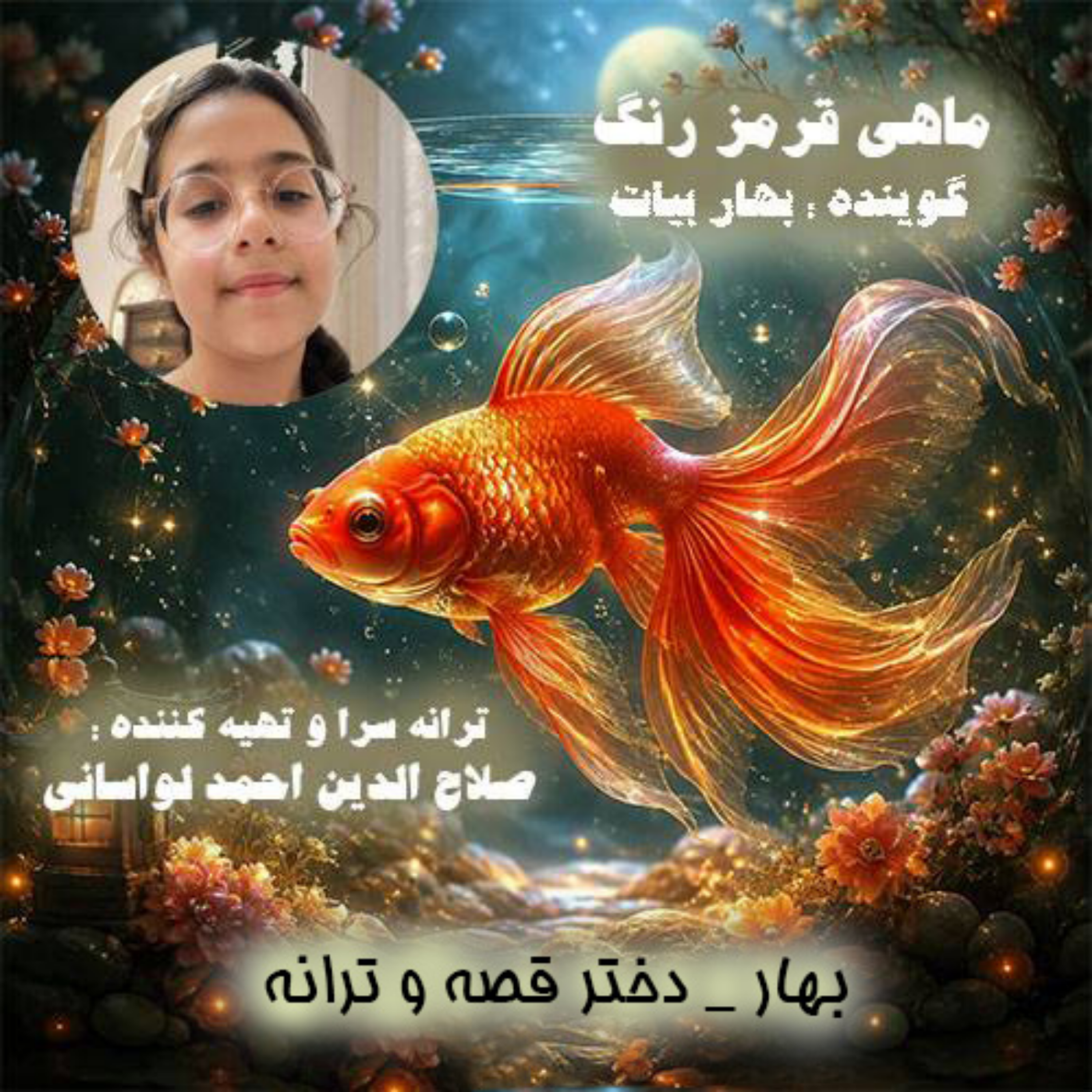 کاور بهار و ماهی قرمز رنگ