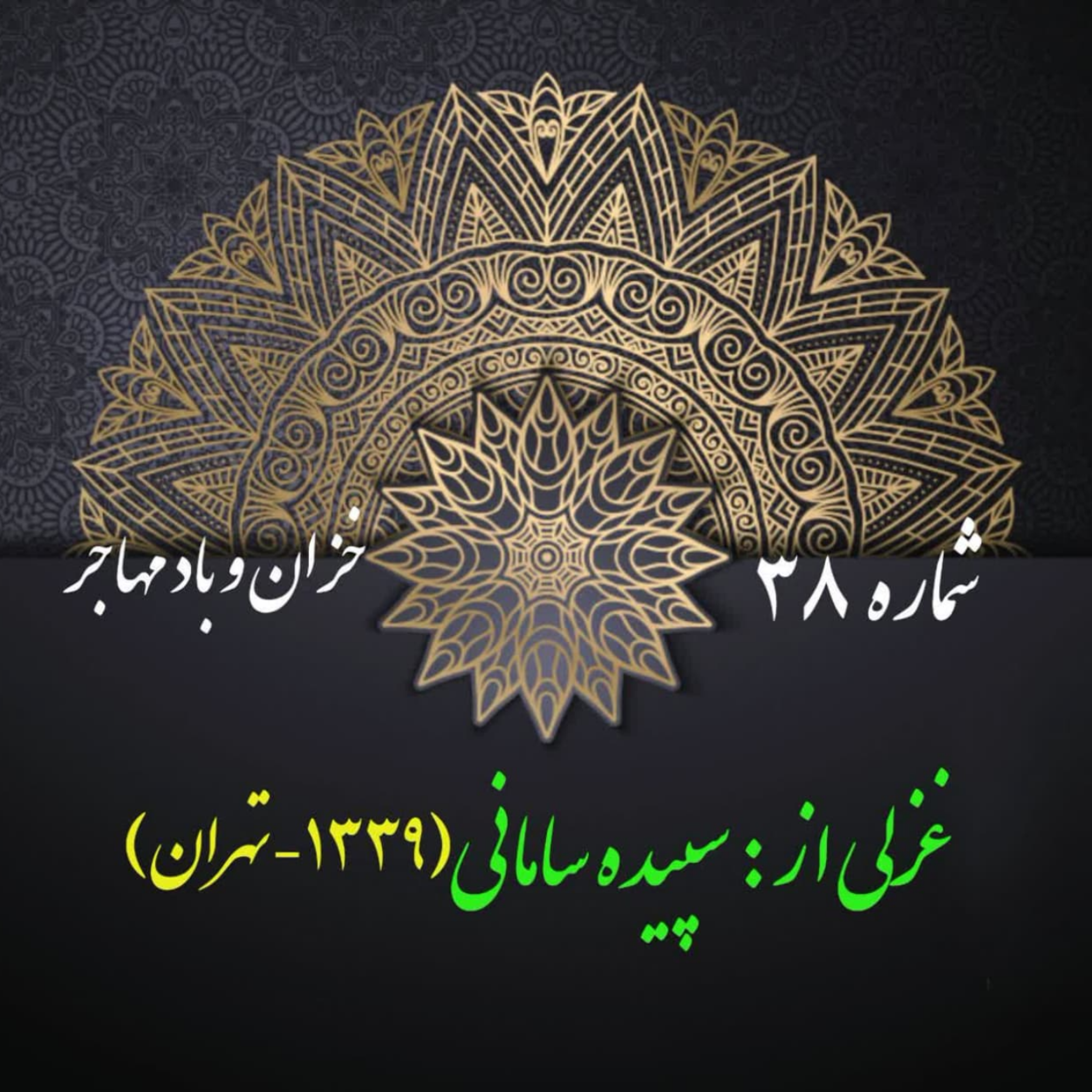 کاور شمارۀ 38- غزلی از سپیده سامانی
