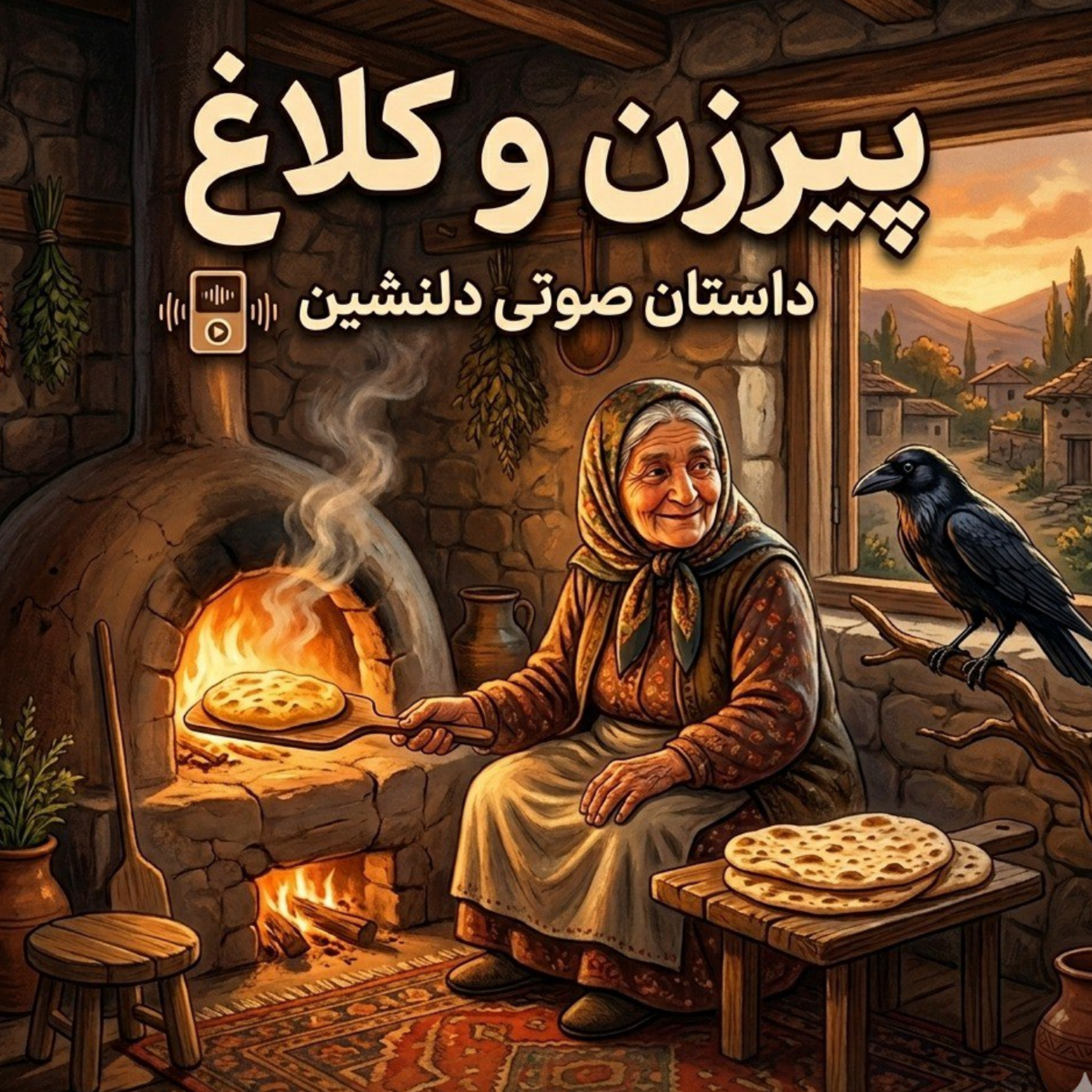کاور قصه کلاغ و پیر زن
