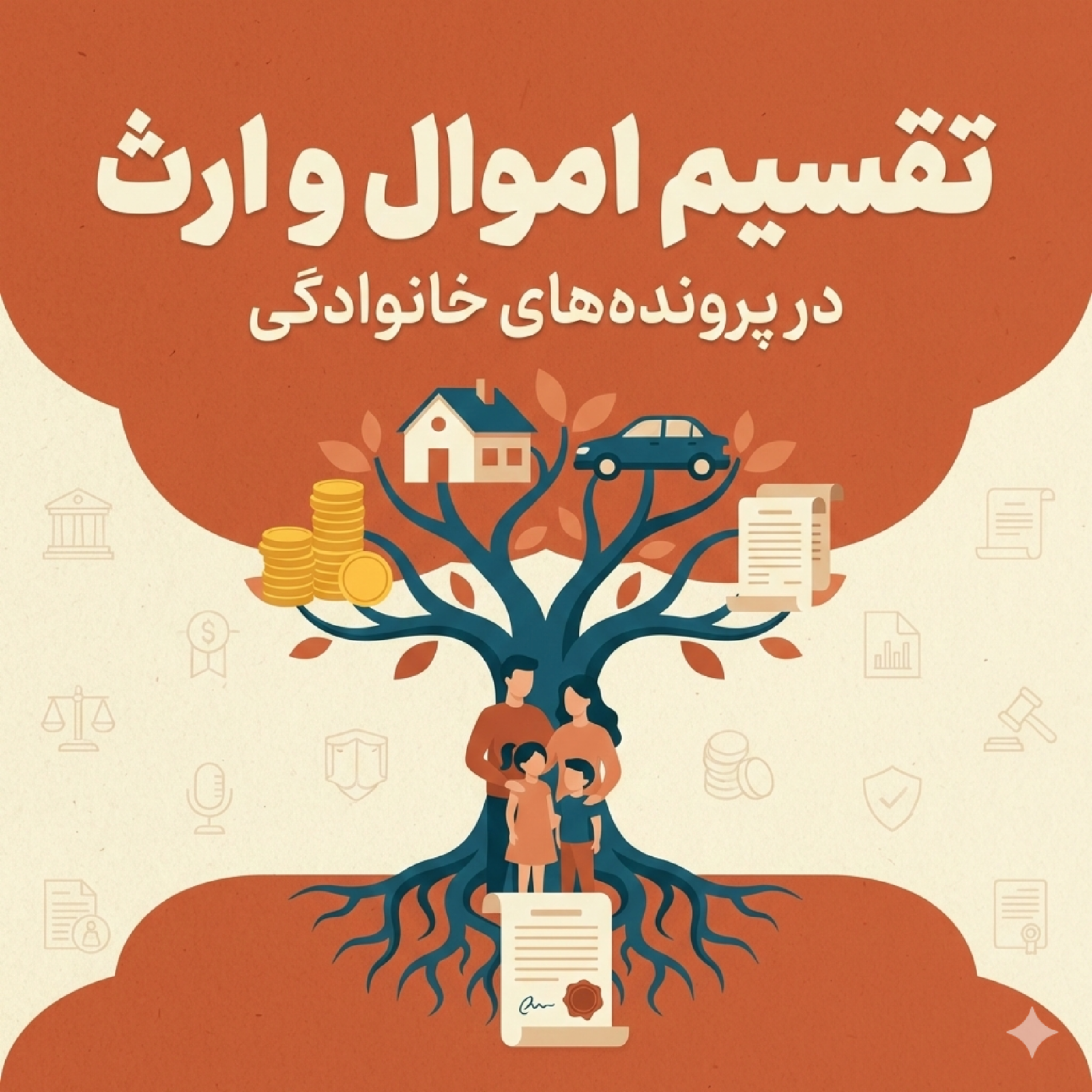 کاور تقسیم اموال و ارث در پرونده‌ های خانوادگی