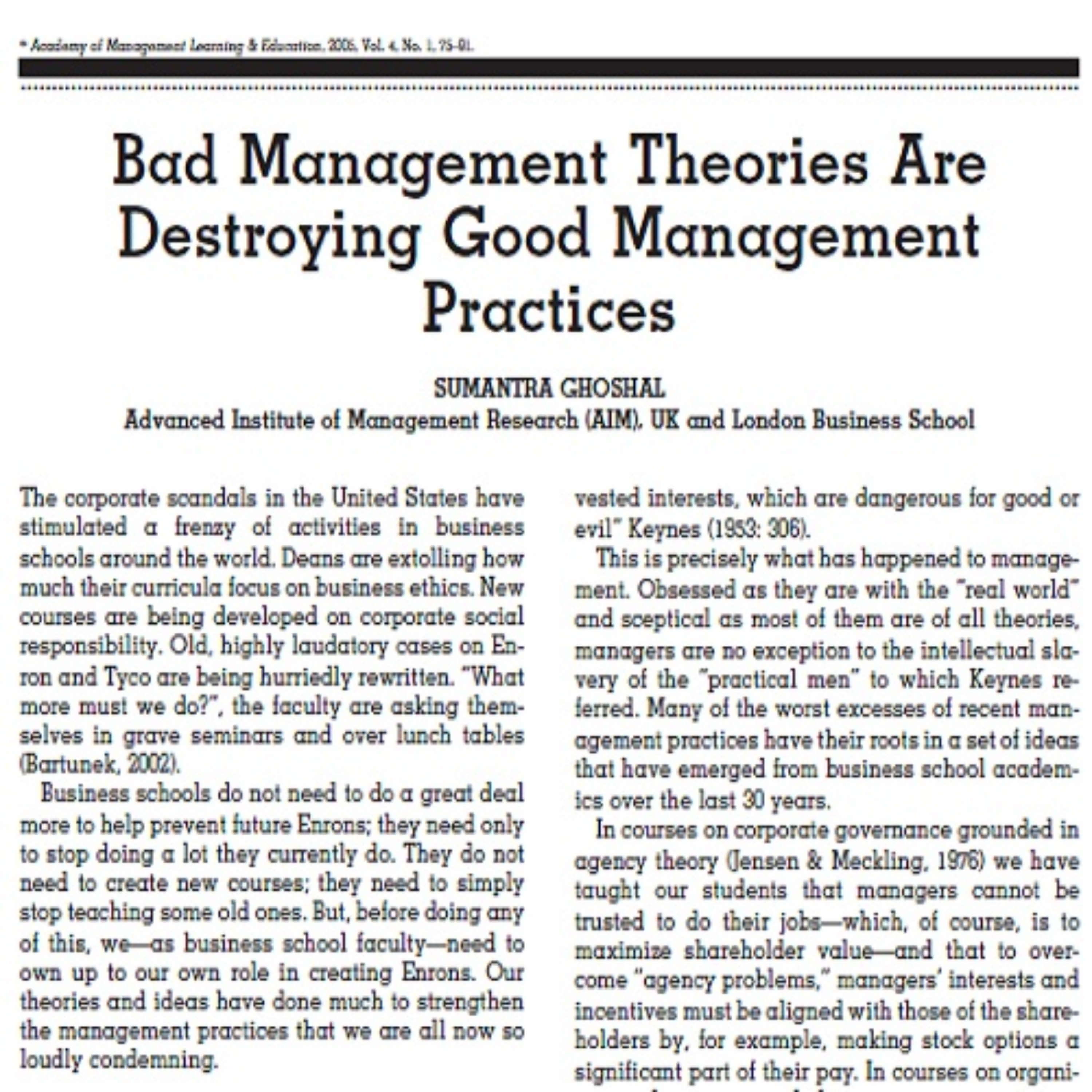 کاور 36- Bad Management Theories Are Destroying Good Management Practices - Persian