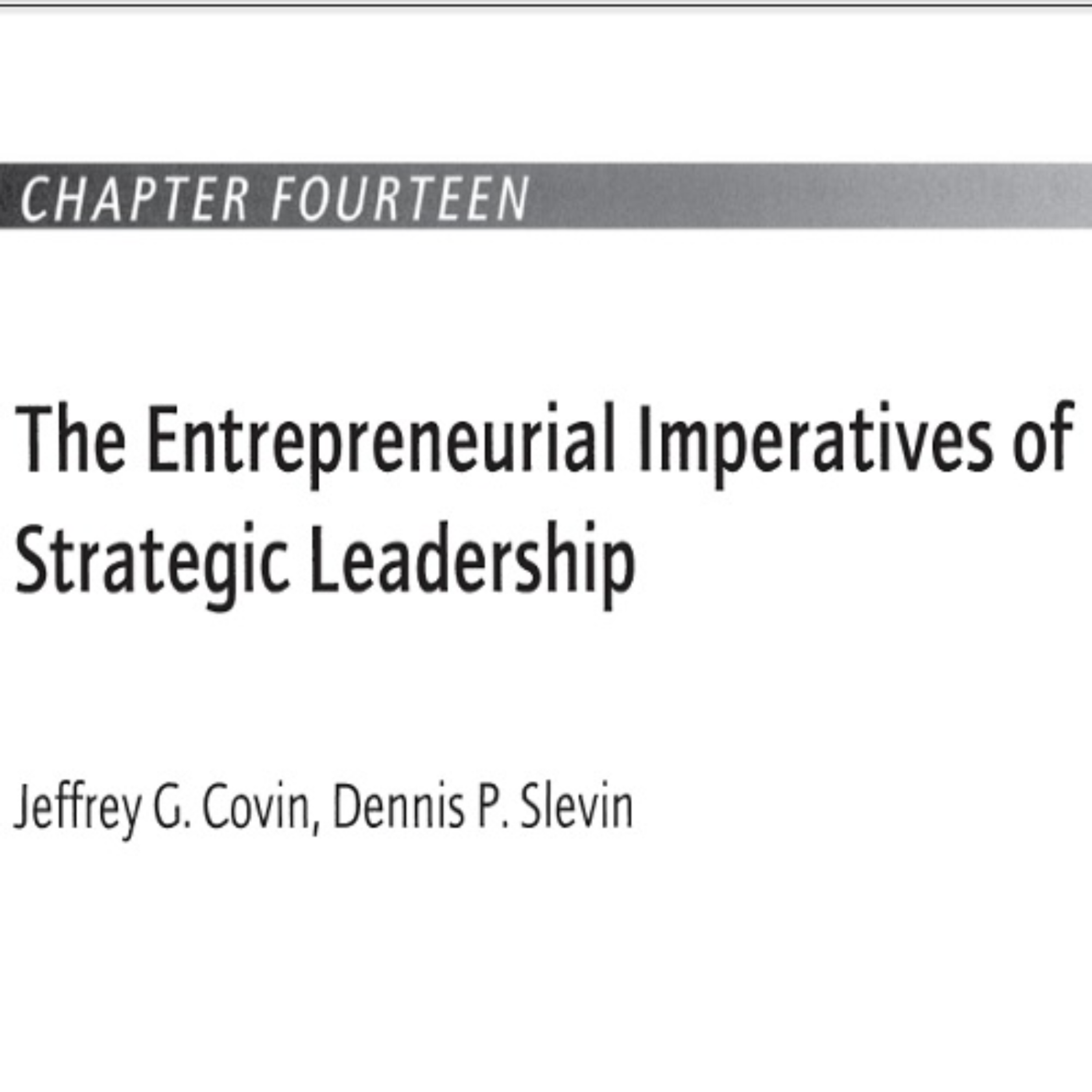 کاور 10- The Entrepreneurial Imperatives of Strategic Leadership English