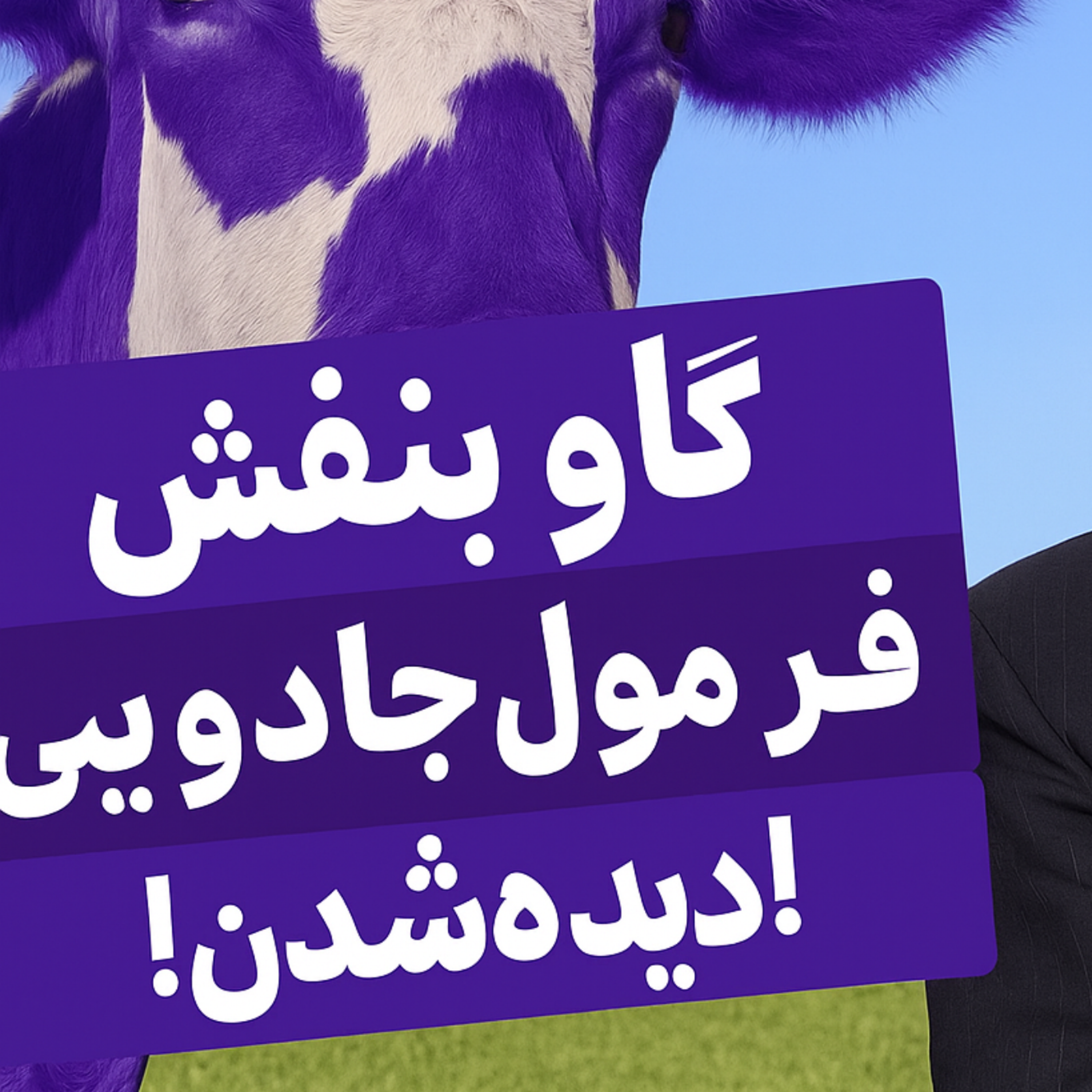 کاور درس های از کتاب گاو بنفش برای بازاریابی